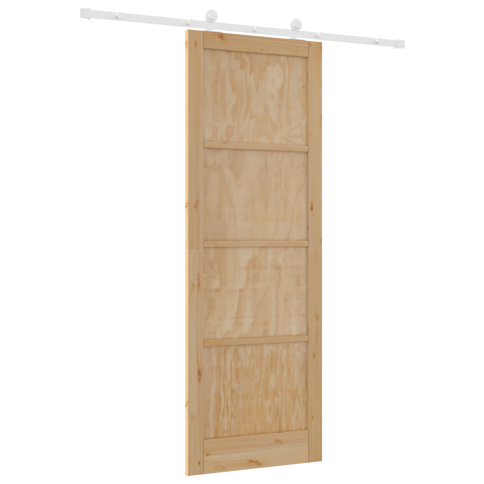 Sliding Door with Hardware Set "ORKDAL" Solid Wood Pine - Image 6