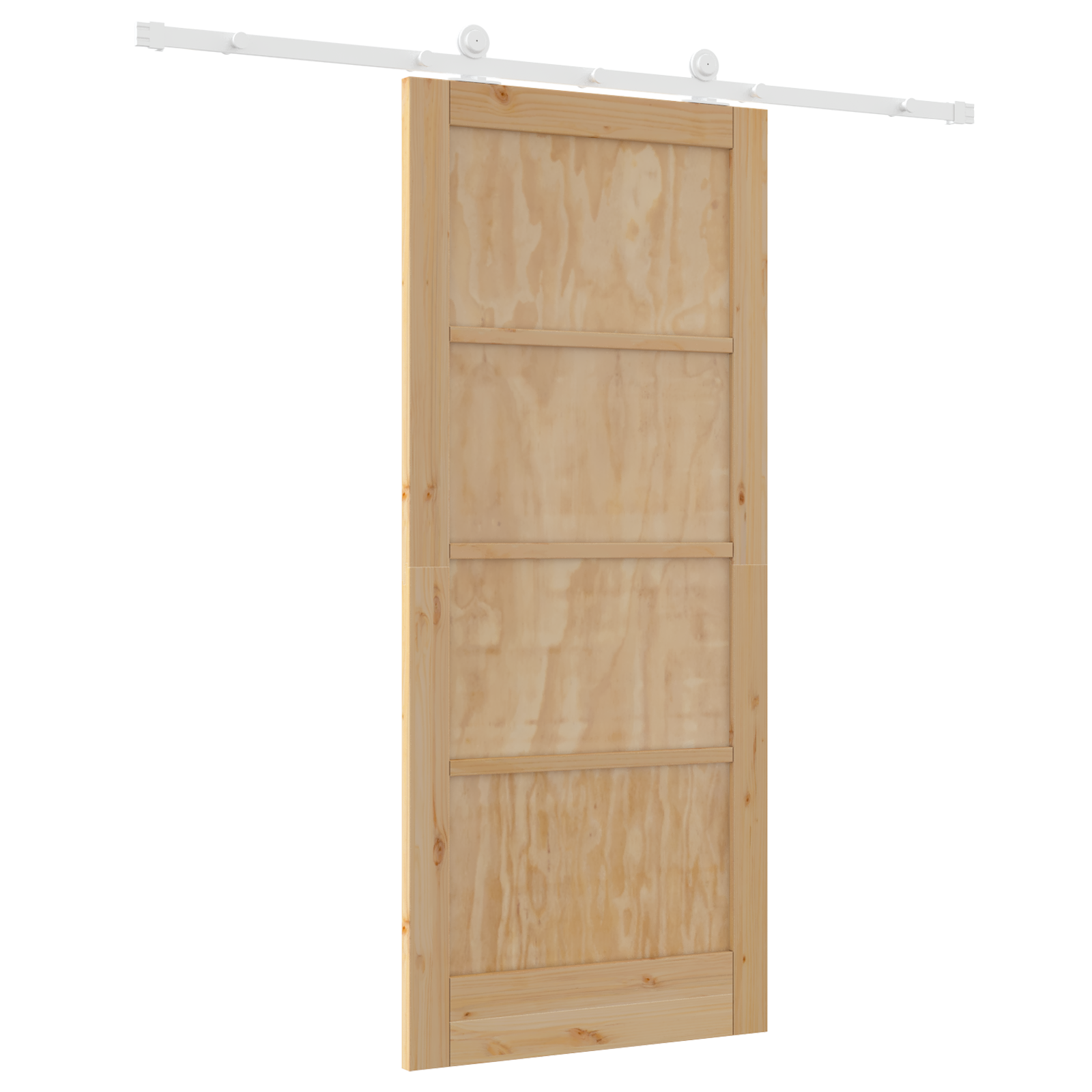 Sliding Door with Hardware Set "ORKDAL" Solid Wood Pine - Image 6