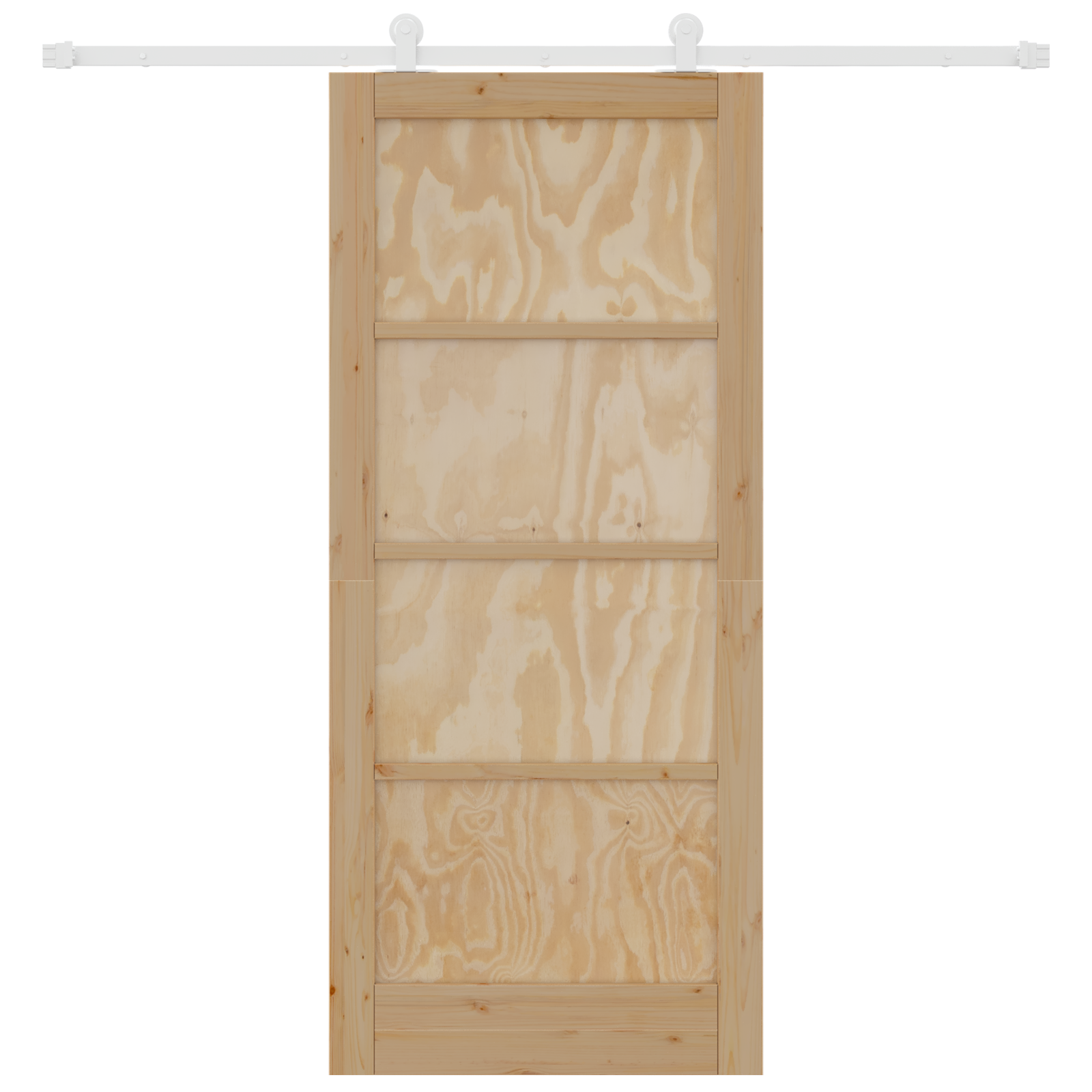 Sliding Door with Hardware Set "ORKDAL" Solid Wood Pine - Image 4