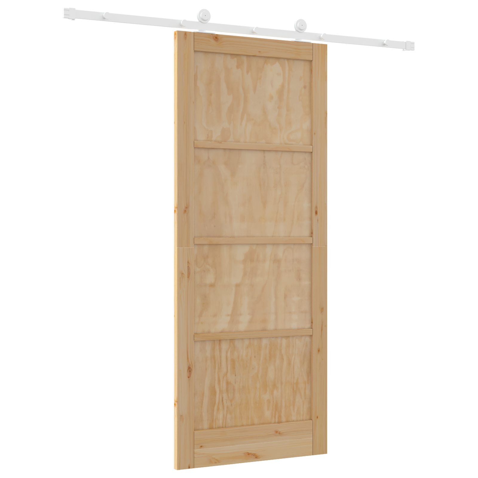 Sliding Door with Hardware Set 'ORKDAL'Solid Wood Pine - Image 6