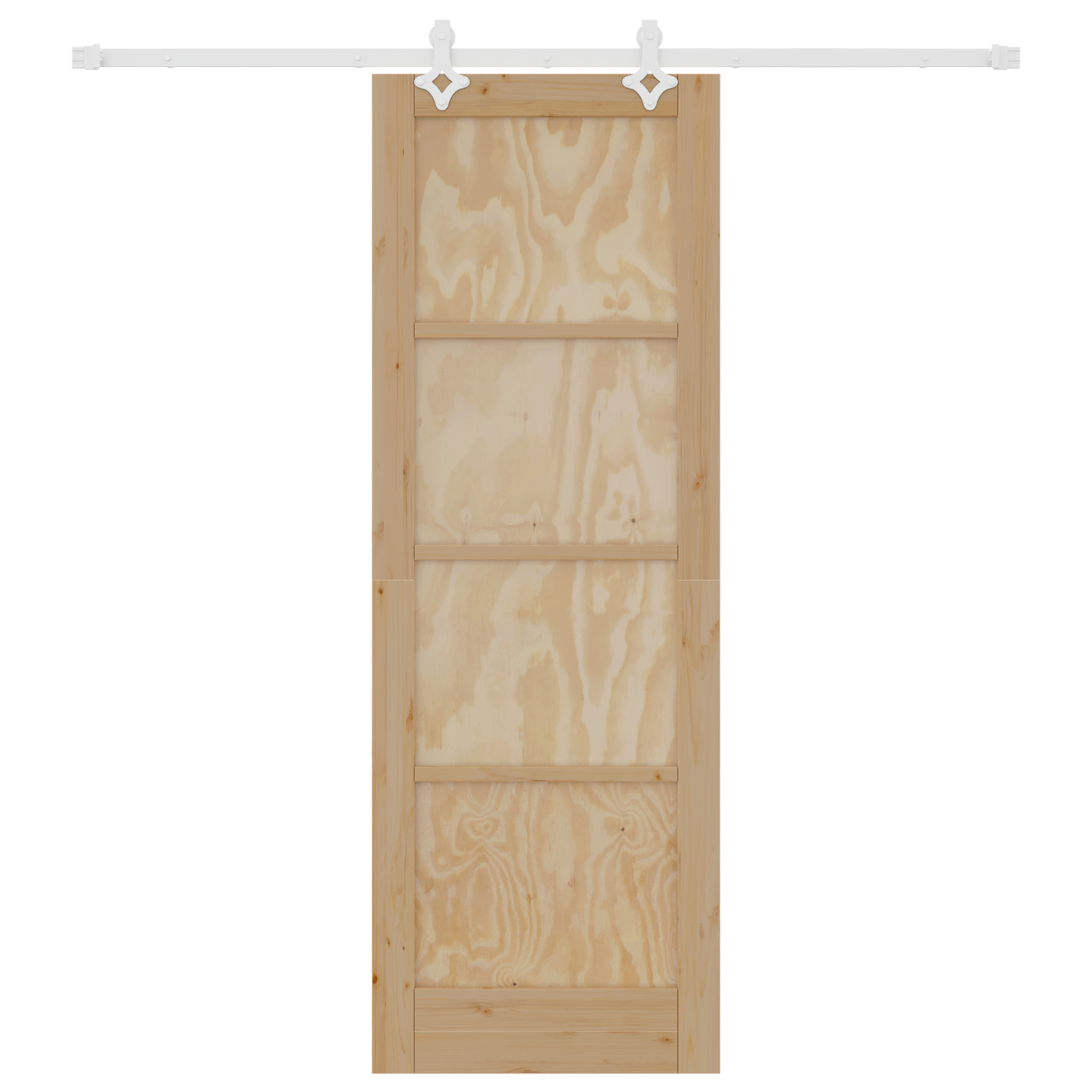 Sliding Door with Hardware Set 73.5x211 cm Solid Wood Pine - Image 4