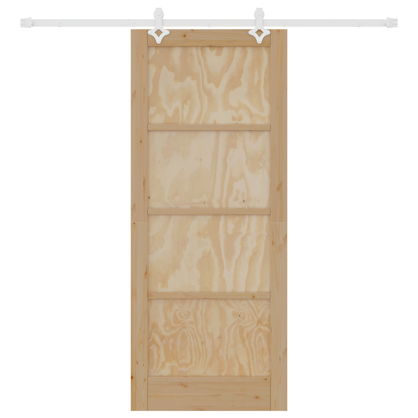 Sliding Door with Hardware Set 83x202 cm Solid Wood Pine - Image 4
