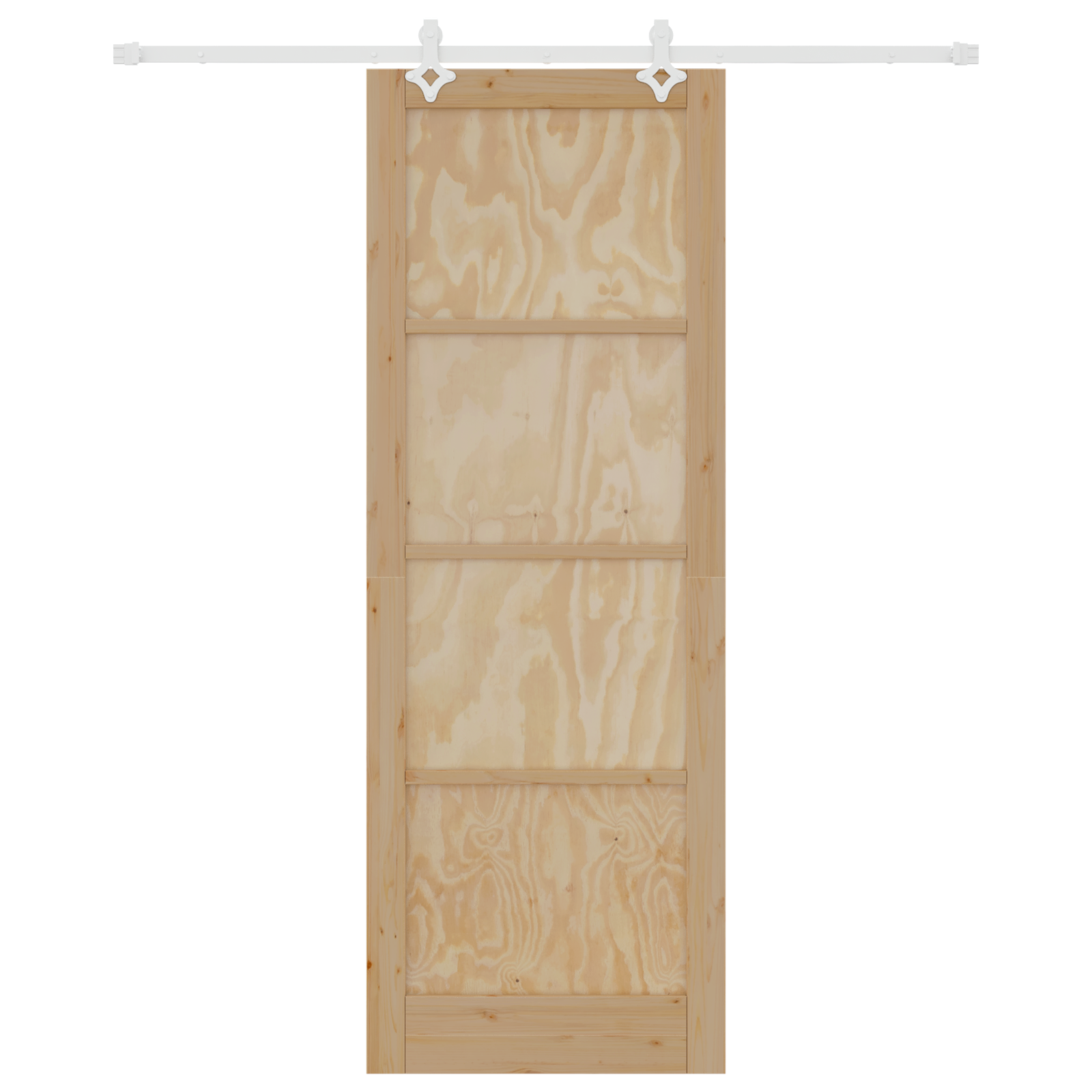 Sliding Door with Hardware Set 83x232 cm Solid Wood Pine - Image 4