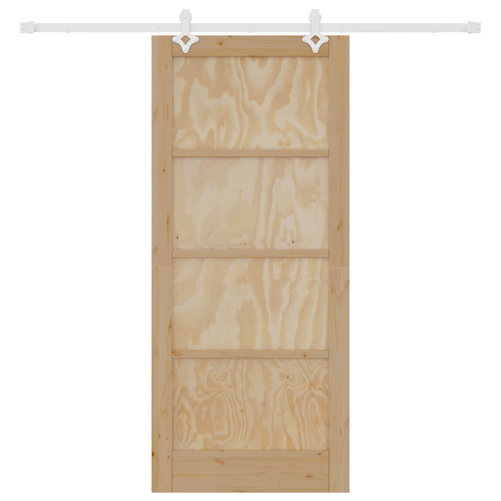 Sliding Door with Hardware Set 86x198.5 cm Solid Wood Pine - Image 4