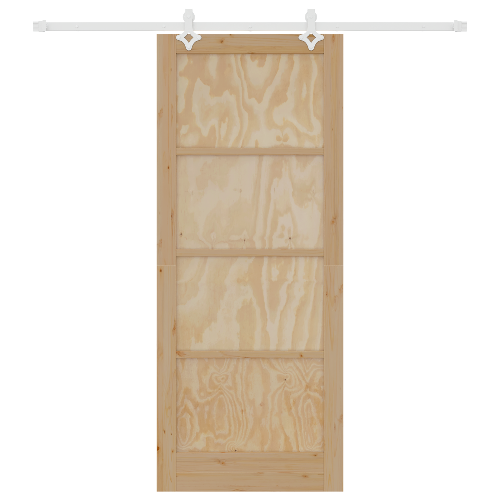 Sliding Door with Hardware Set 86x211 cm Solid Wood Pine - Image 4