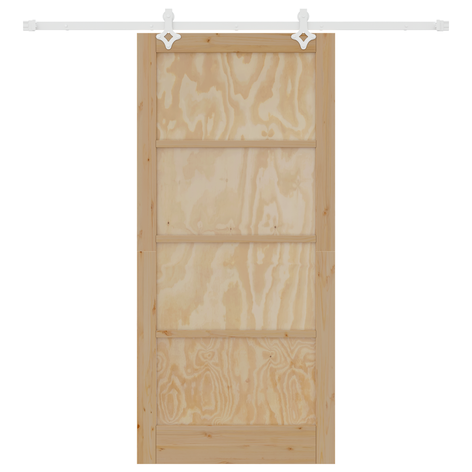 Sliding Door with Hardware Set 93x202 cm Solid Wood Pine - Image 4