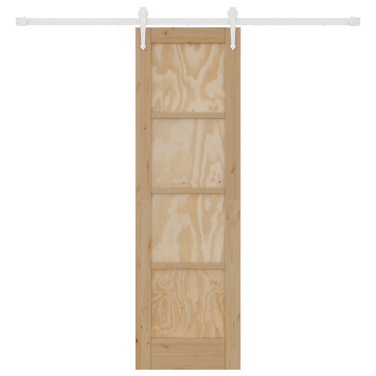 Sliding Door with Hardware Set 61x198.5 cm Solid Wood Pine - Image 4