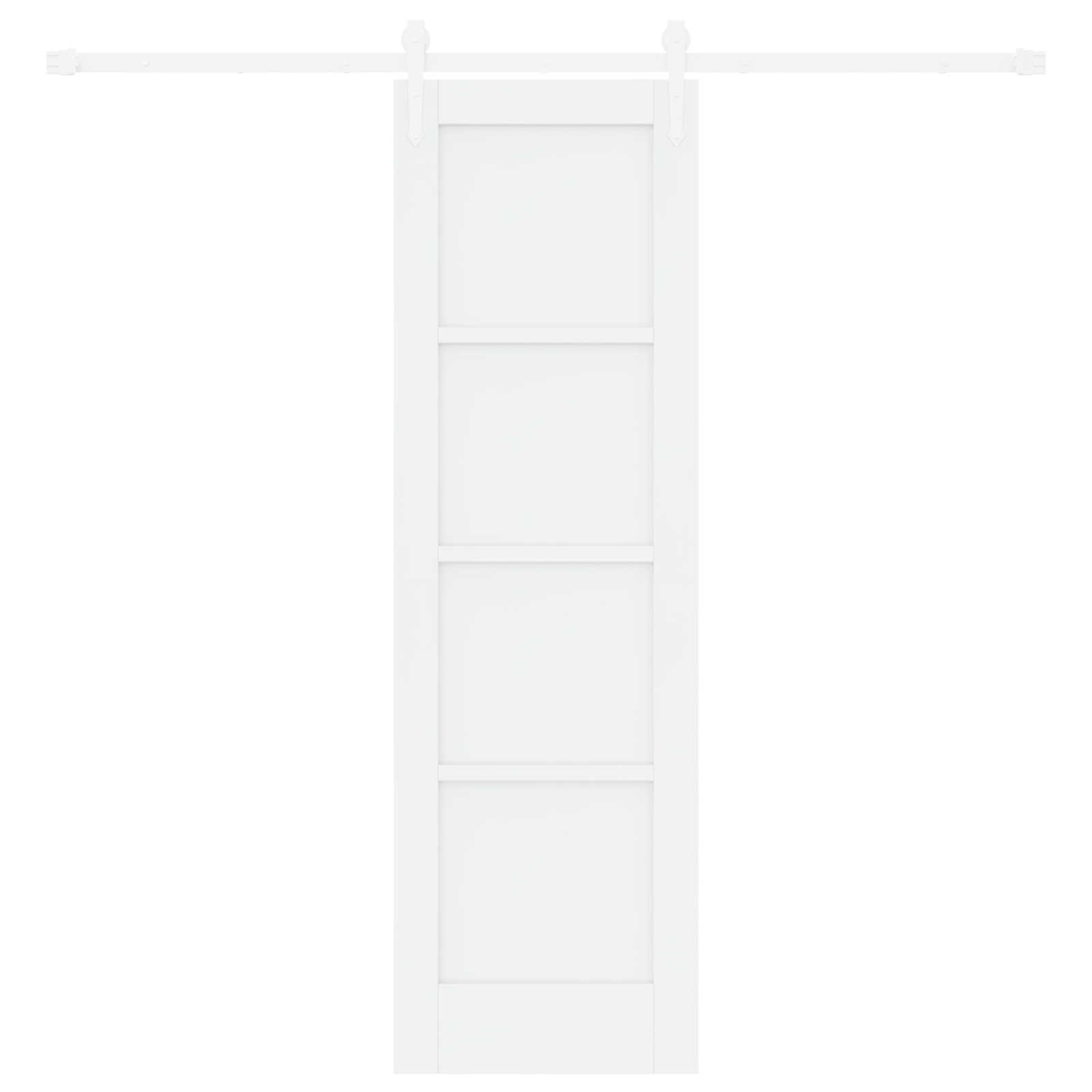 Sliding Door with Hardware Set White 61x198.5 cm Solid Wood Pine - Image 4