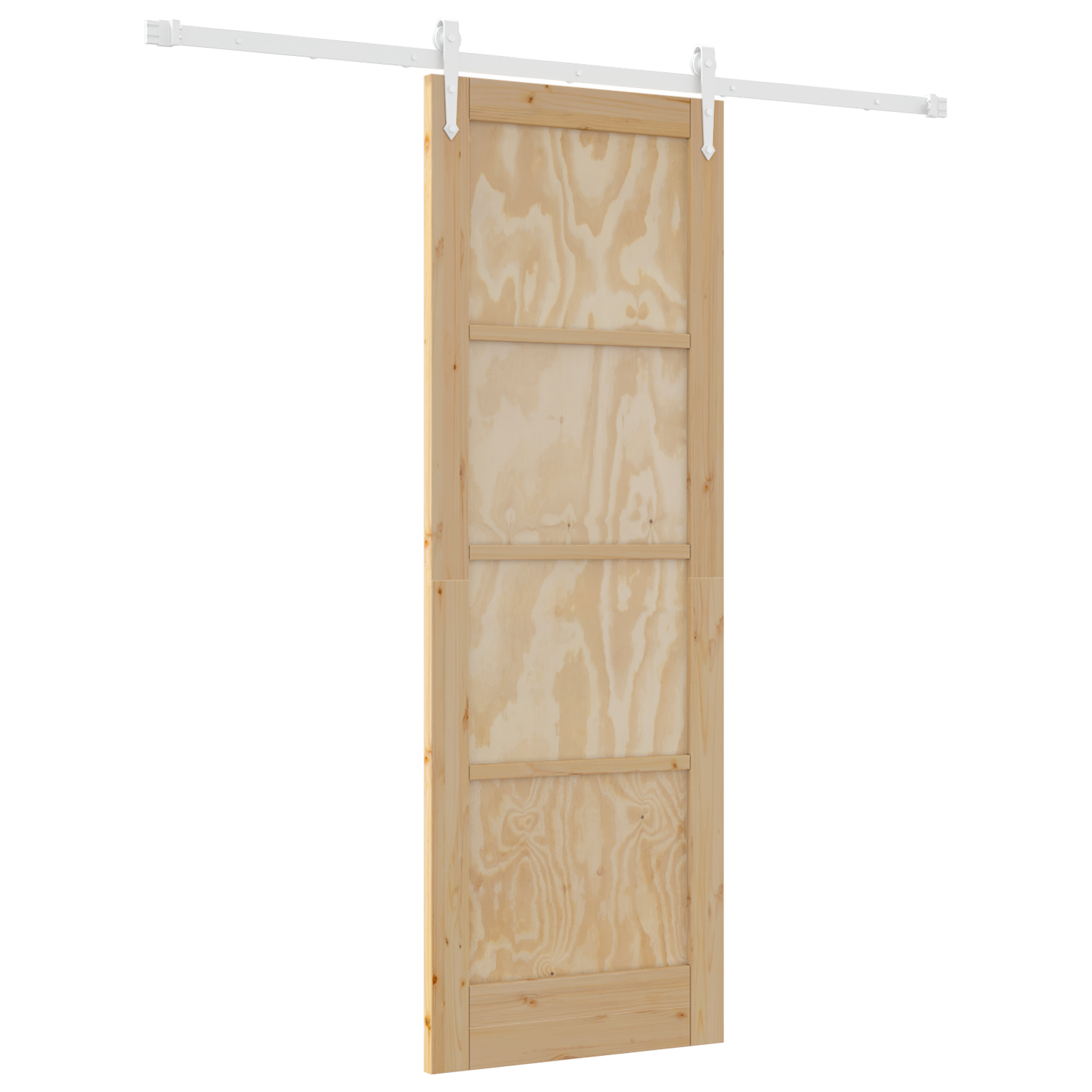 Sliding Door with Hardware Set 73.5x211 cm Solid Wood Pine - Image 2