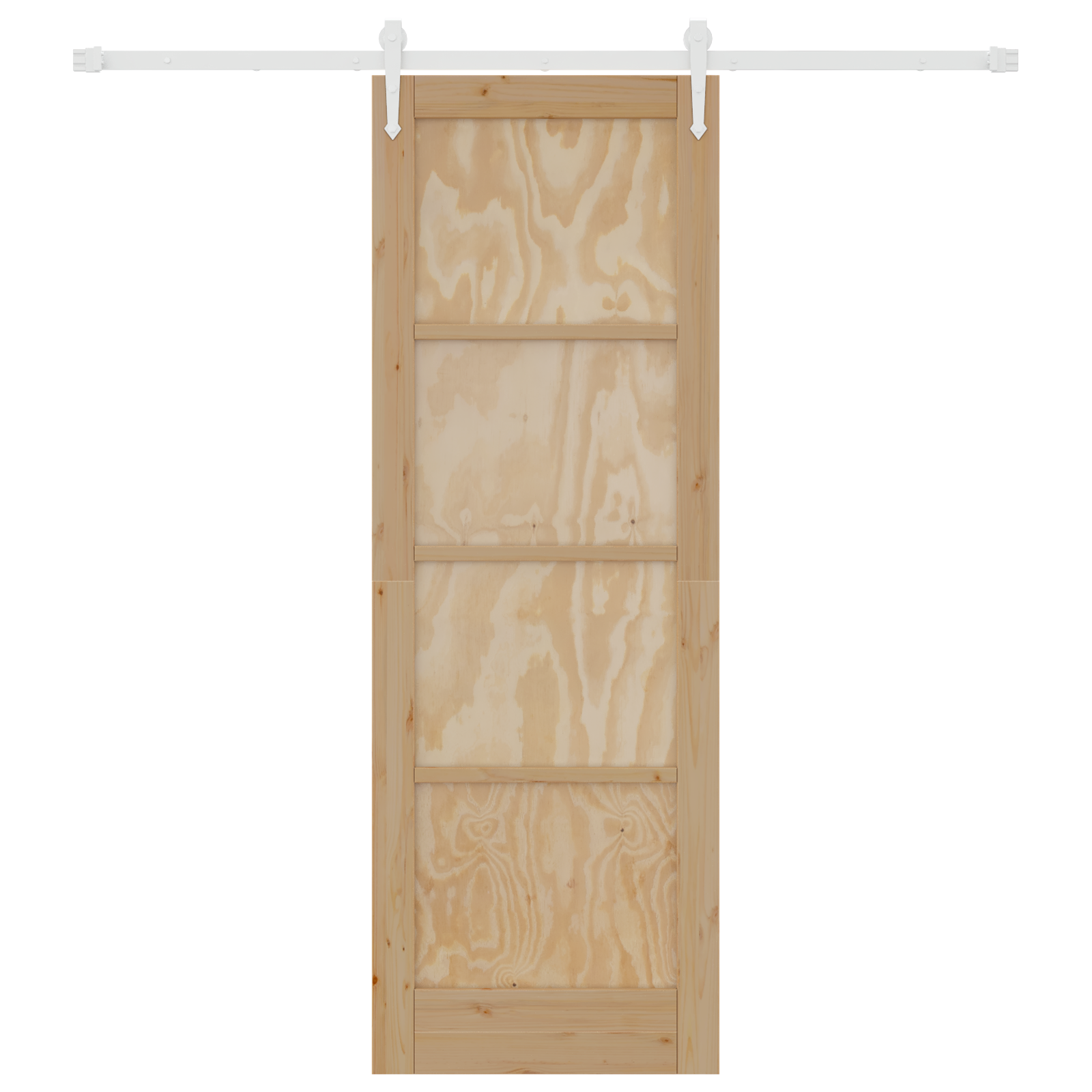 Sliding Door with Hardware Set 73.5x211 cm Solid Wood Pine - Image 4