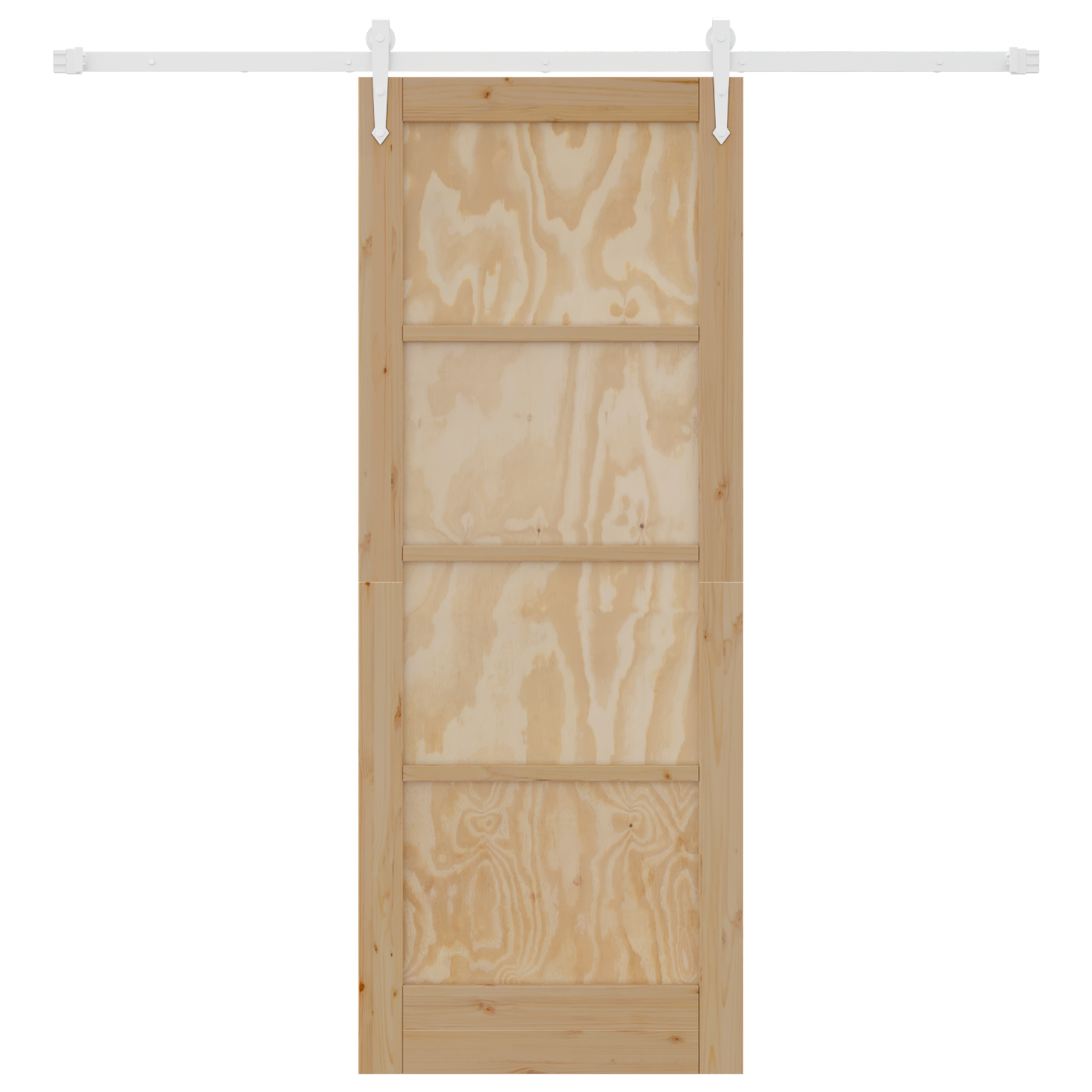 Sliding Door with Hardware Set 78x202 cm Solid Wood Pine - Image 4