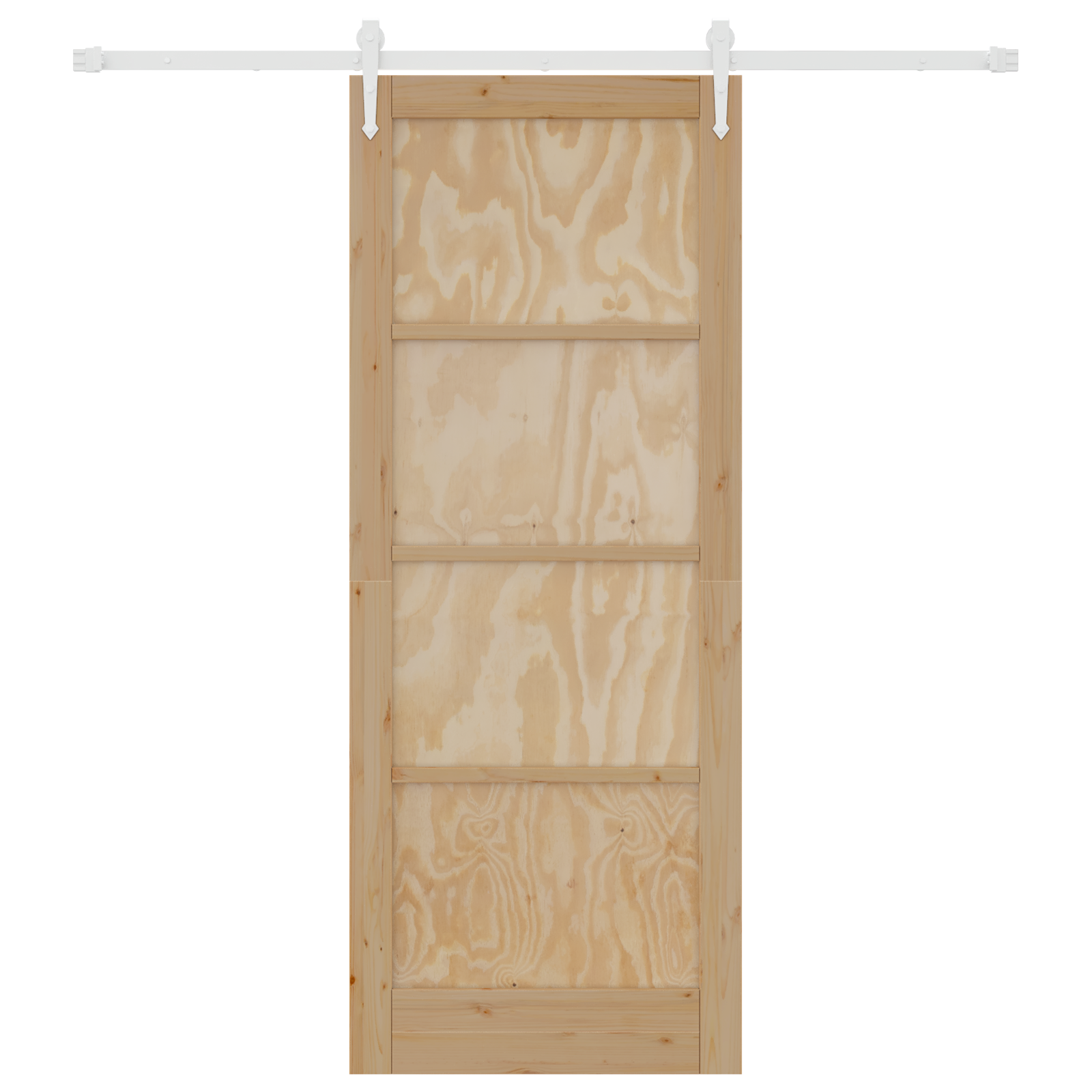 Sliding Door with Hardware Set 83x211 cm Solid Wood Pine - Image 4