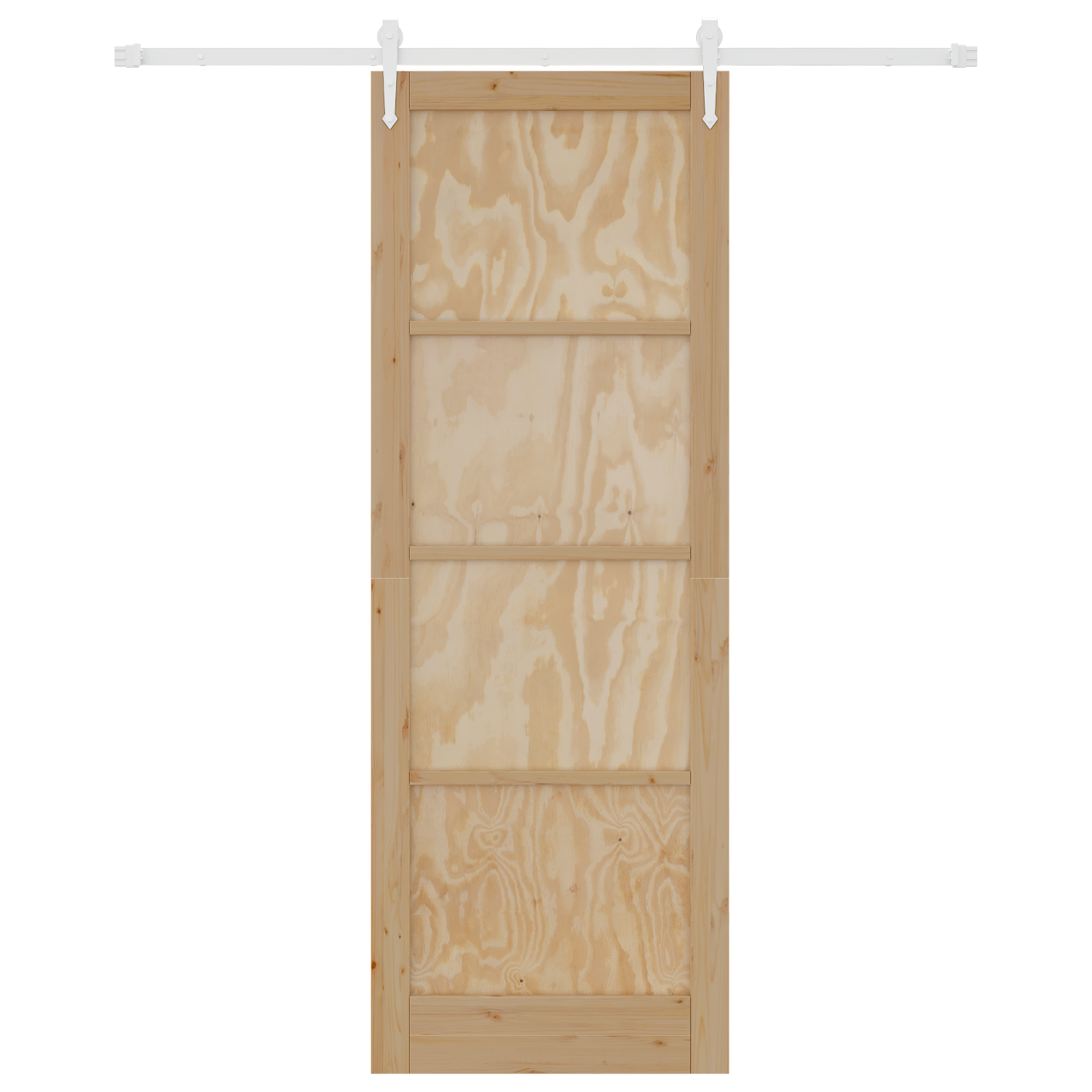 Sliding Door with Hardware Set 83x232 cm Solid Wood Pine - Image 4