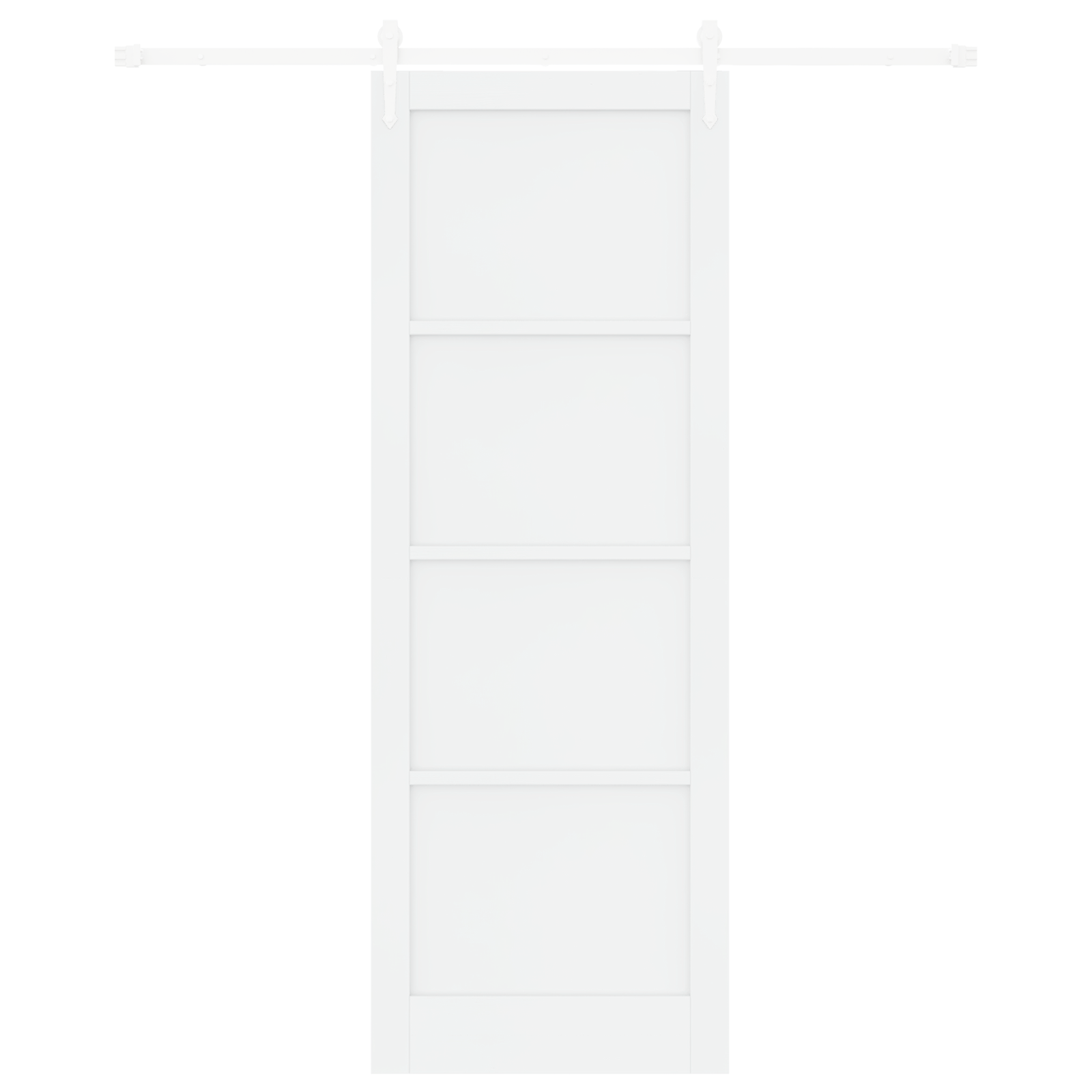 Sliding Door with Hardware Set White 83x232 cm Solid Wood Pine - Image 4