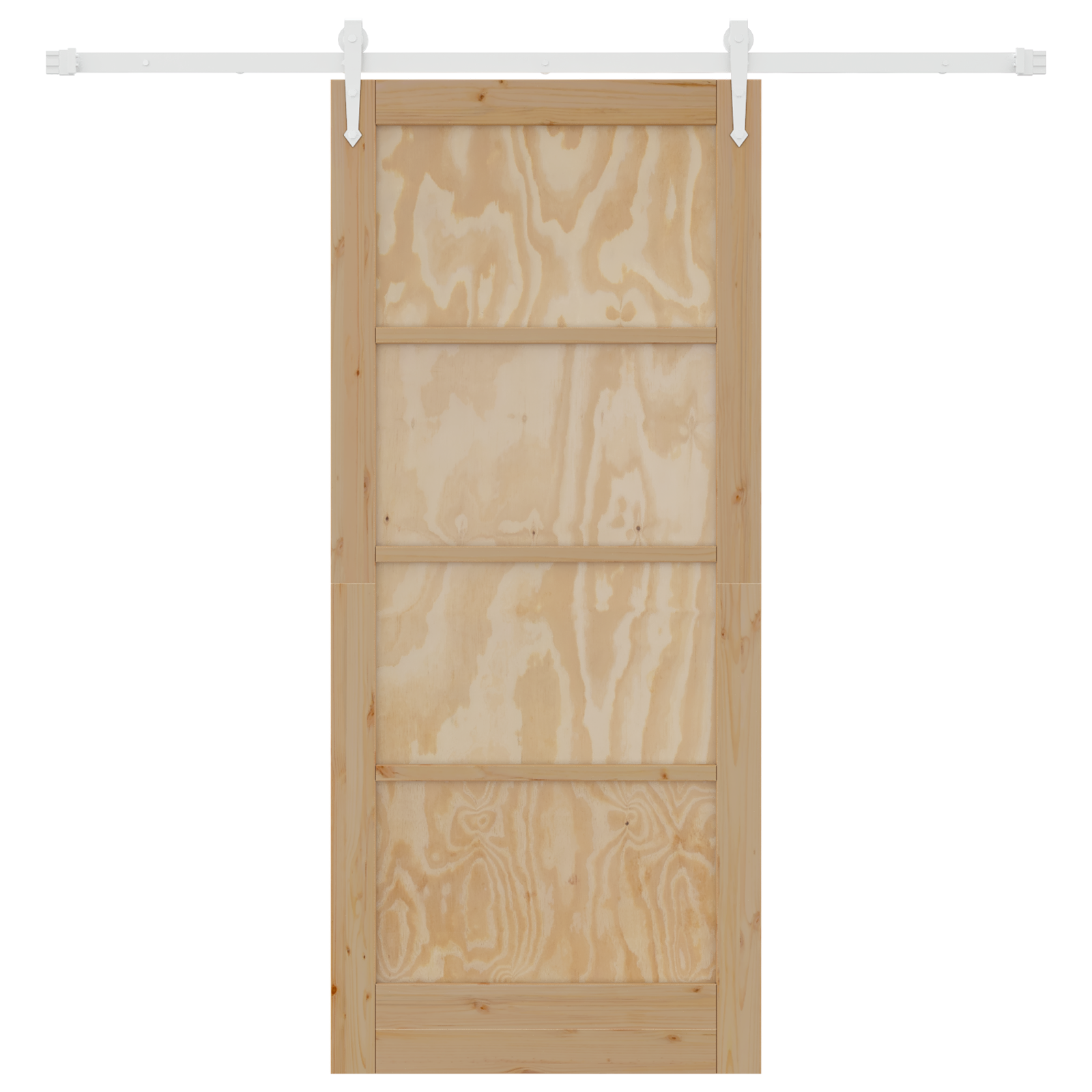 Sliding Door with Hardware Set 86x198.5 cm Solid Wood Pine - Image 4