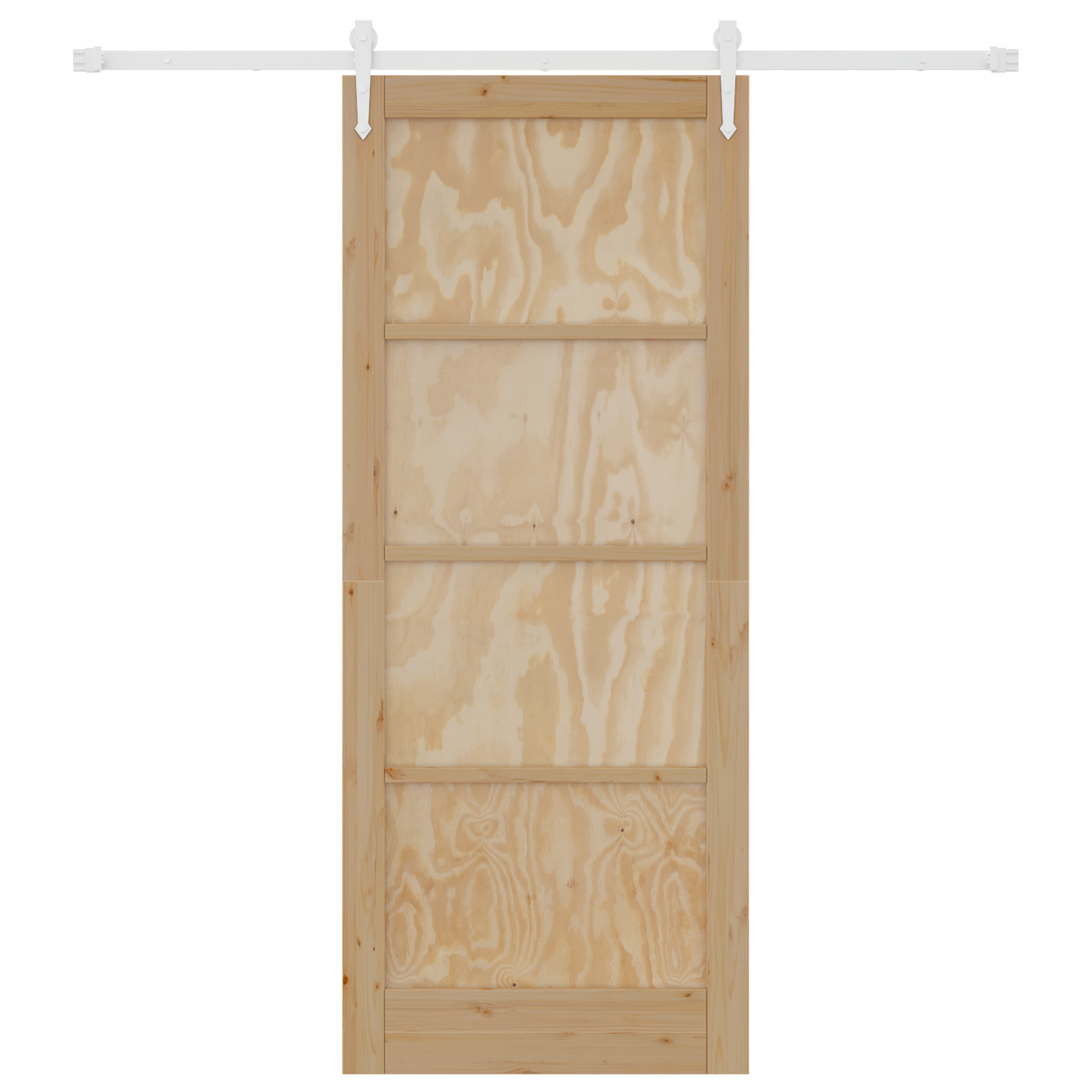 Sliding Door with Hardware Set 86x211 cm Solid Wood Pine - Image 4