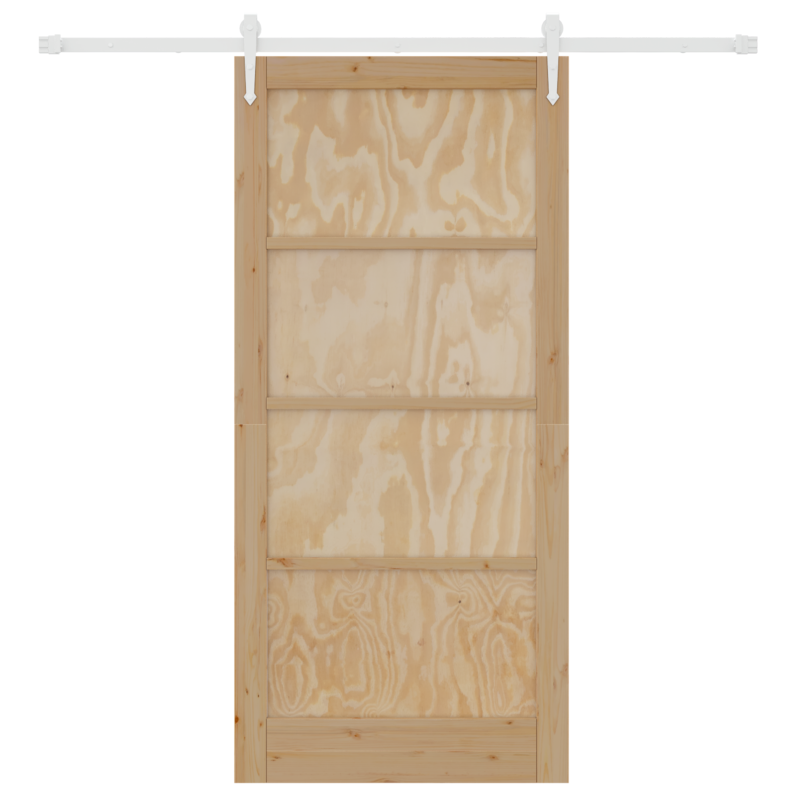 Sliding Door with Hardware Set 93x202 cm Solid Wood Pine - Image 4