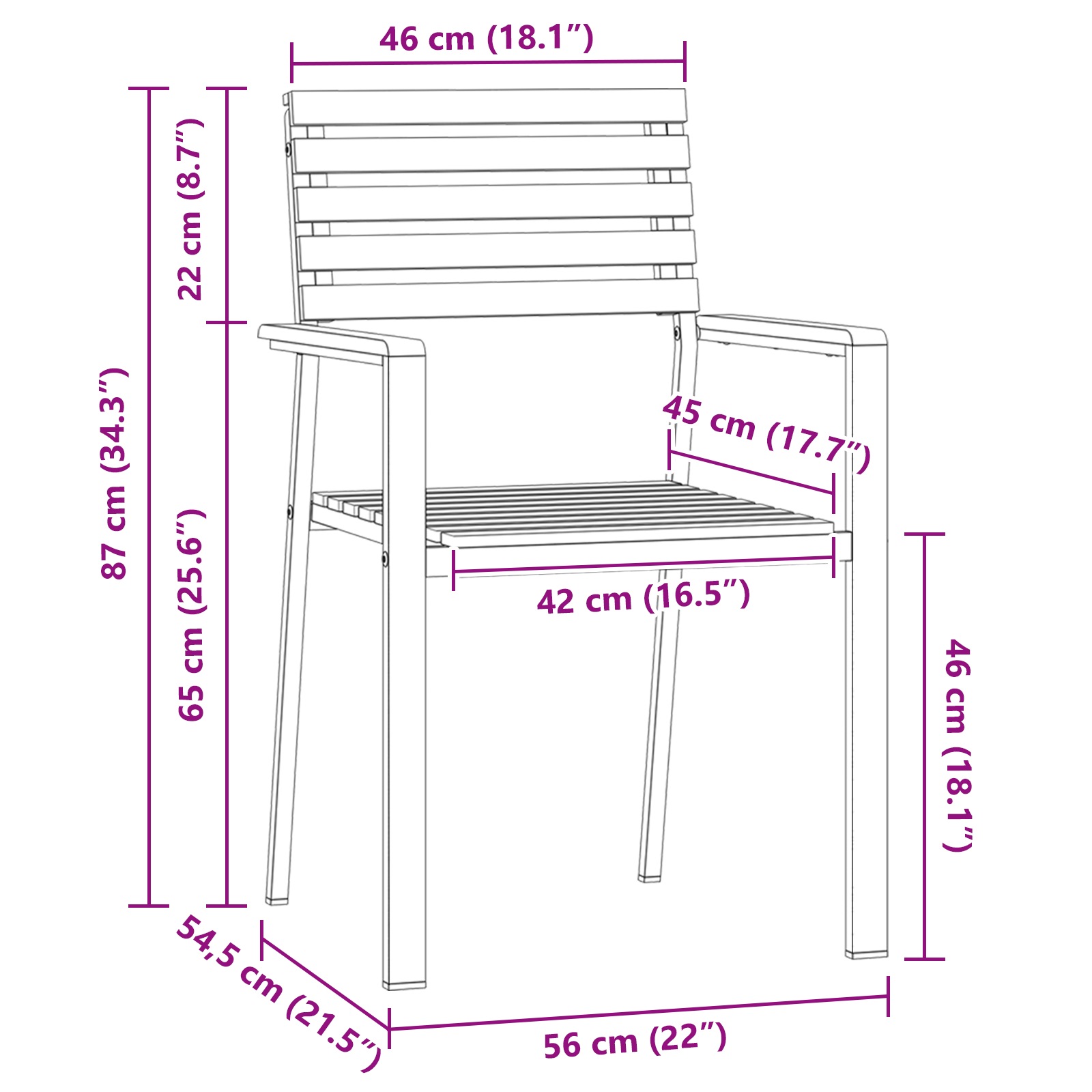 Tuin eettafelset 7 pcs Massief acaciahout en roestvrij staal