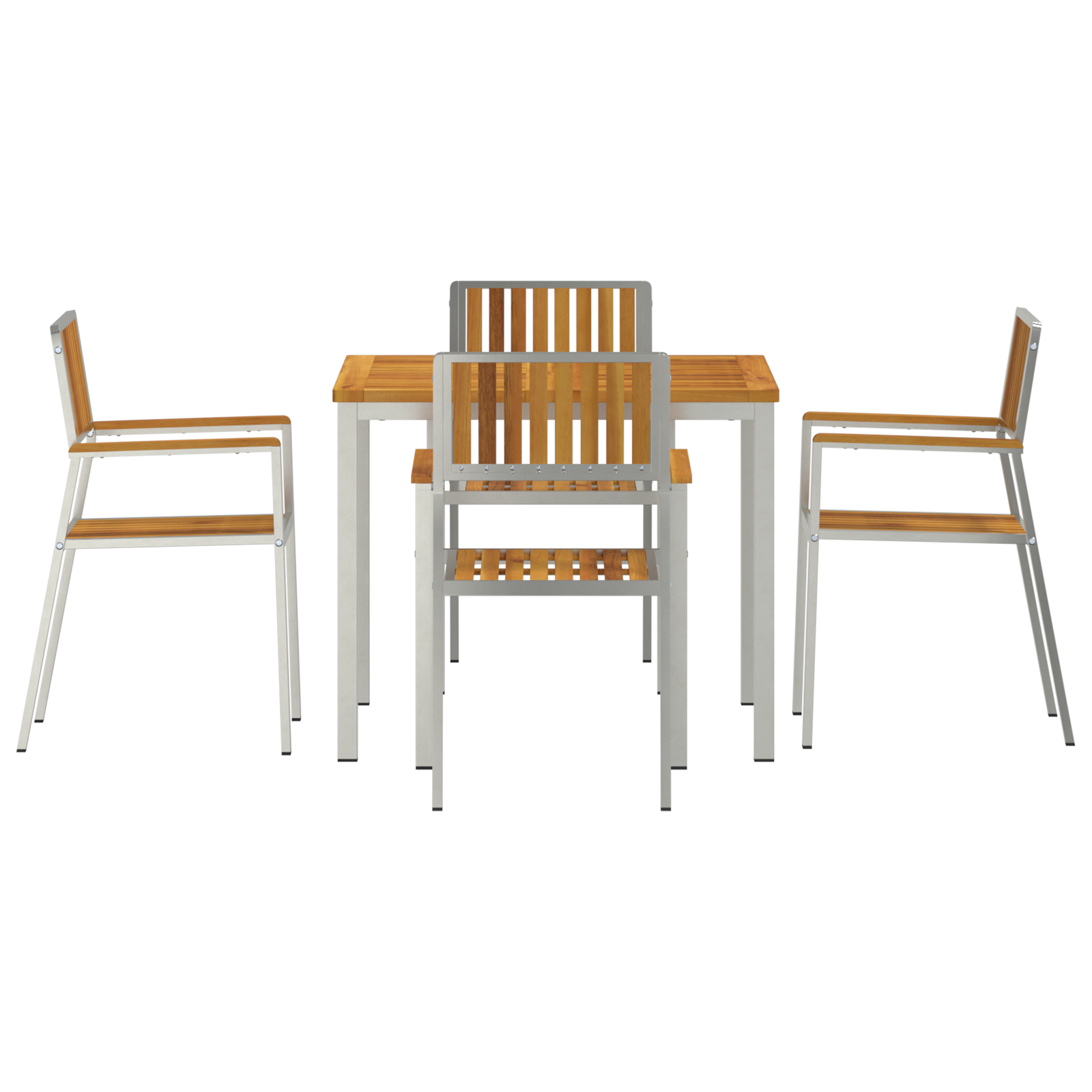 5 Piece Garden Dining Set Solid Wood Acacia - Image 7
