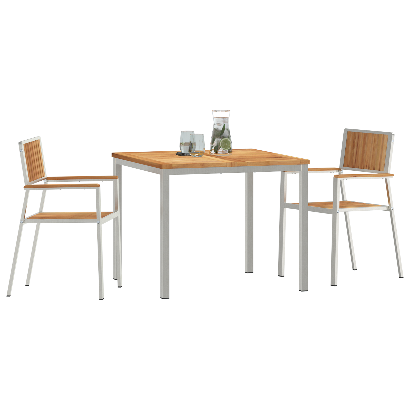 3 Piece Garden Dining Set Solid Wood Teak - Image 3