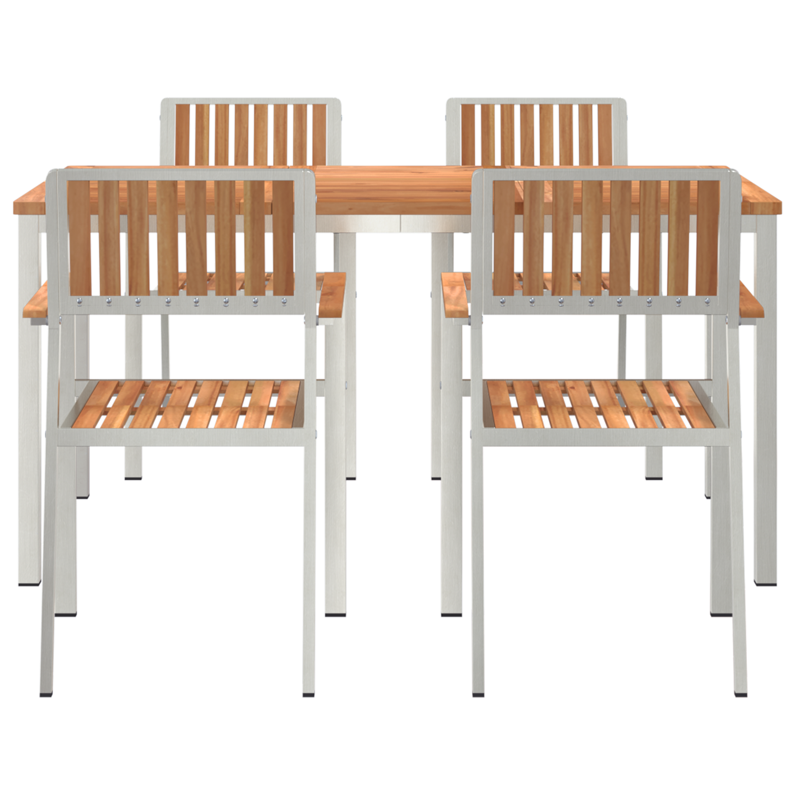 5 Piece Garden Dining Set Solid Wood Teak - Image 7