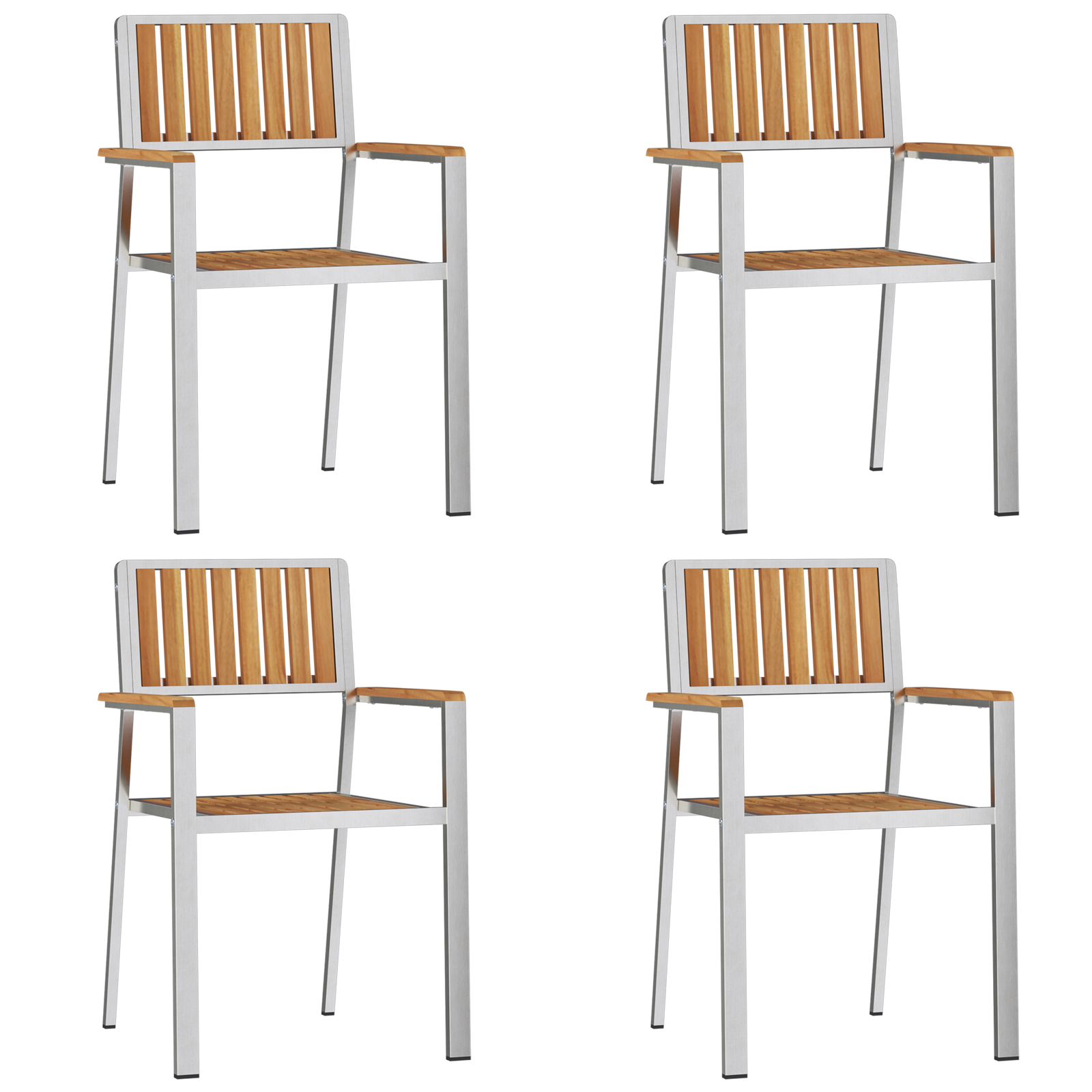 5 Piece Garden Dining Set Solid Wood Teak - Image 6