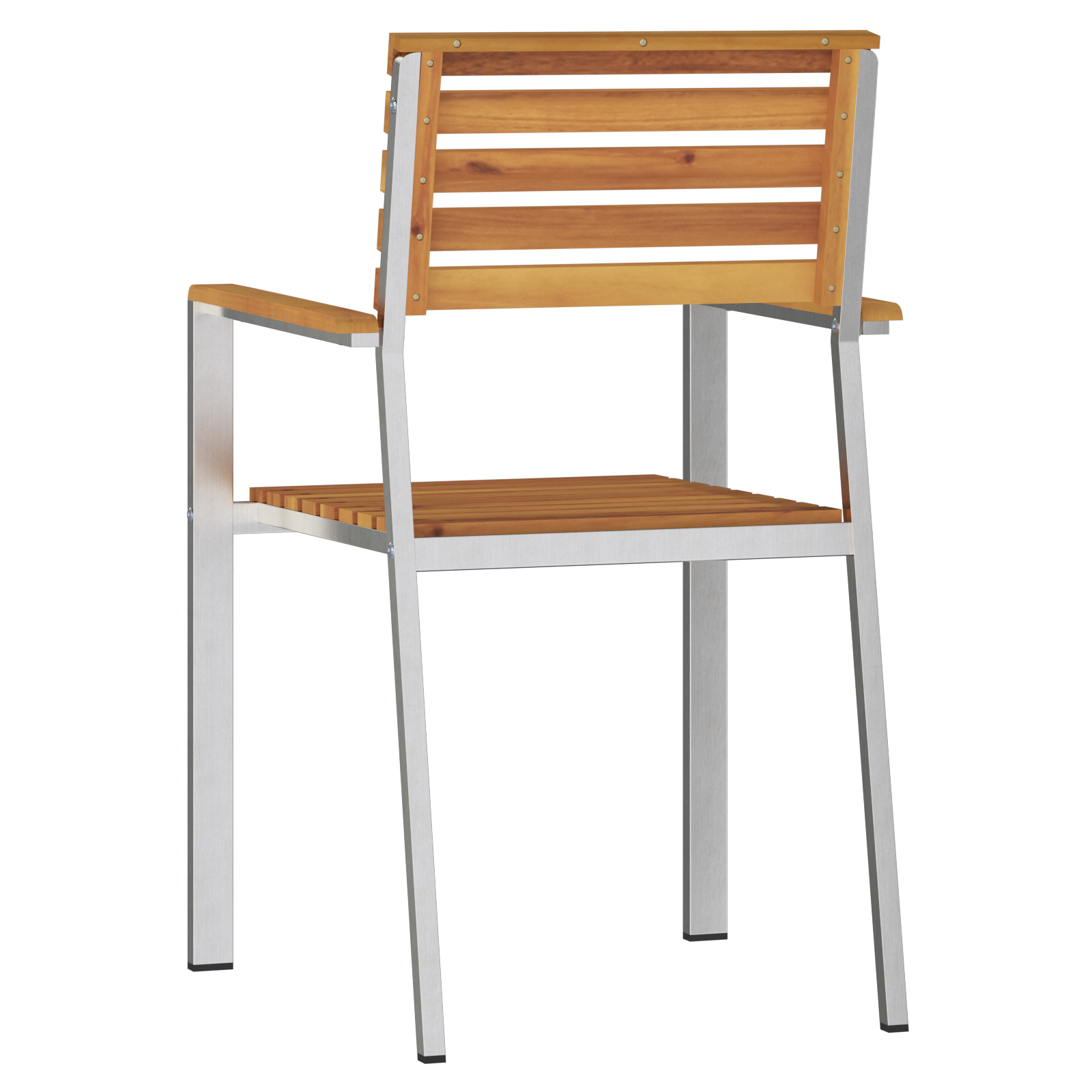 Stacking Garden Chairs 8 pcs 54.5x56x89 cm Solid Wood Acacia - Image 7