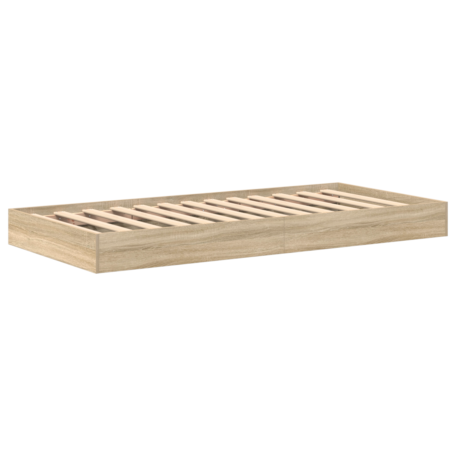 Bookcase Bed Sonoma Oak 75x190 cm Engineered Wood - Image 4
