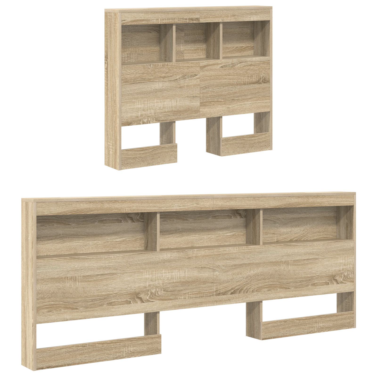 Bookcase Bed Sonoma Oak 75x190 cm Engineered Wood - Image 5