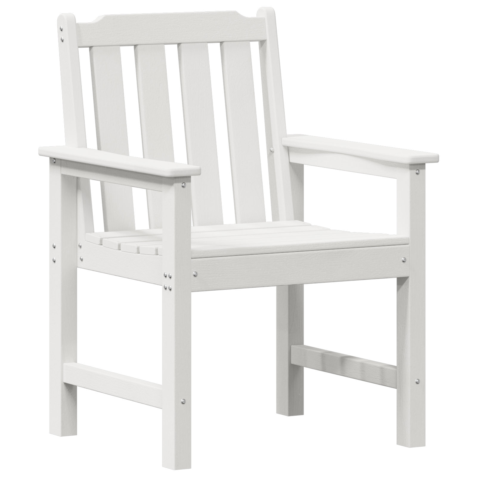 Garden Dining Chairs 4 pcs White 65,5x55,5x88 cm HDPE - Image 4