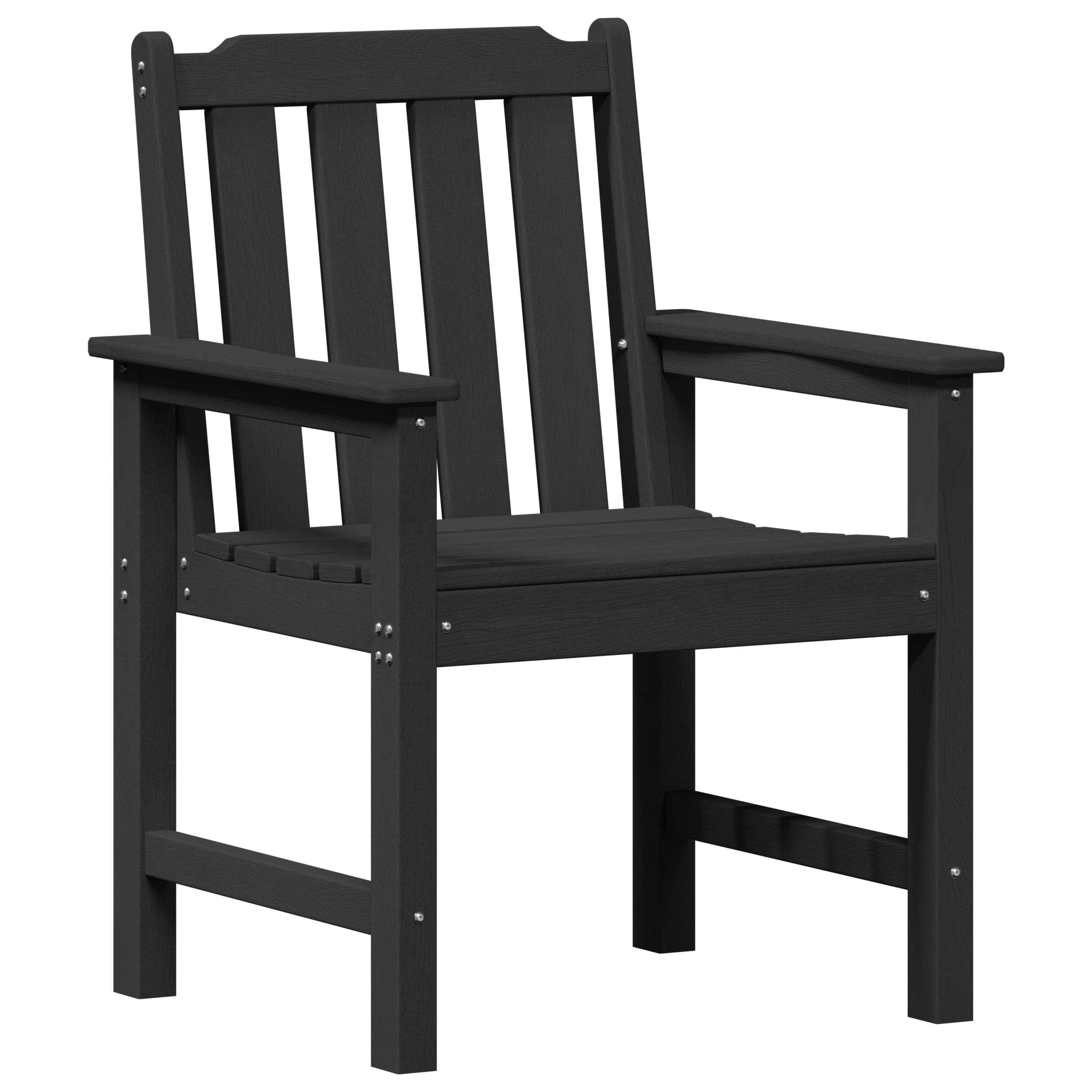 Garden Dining Chairs 4 pcs Black 65,5x55,5x88 cm HDPE - Image 4