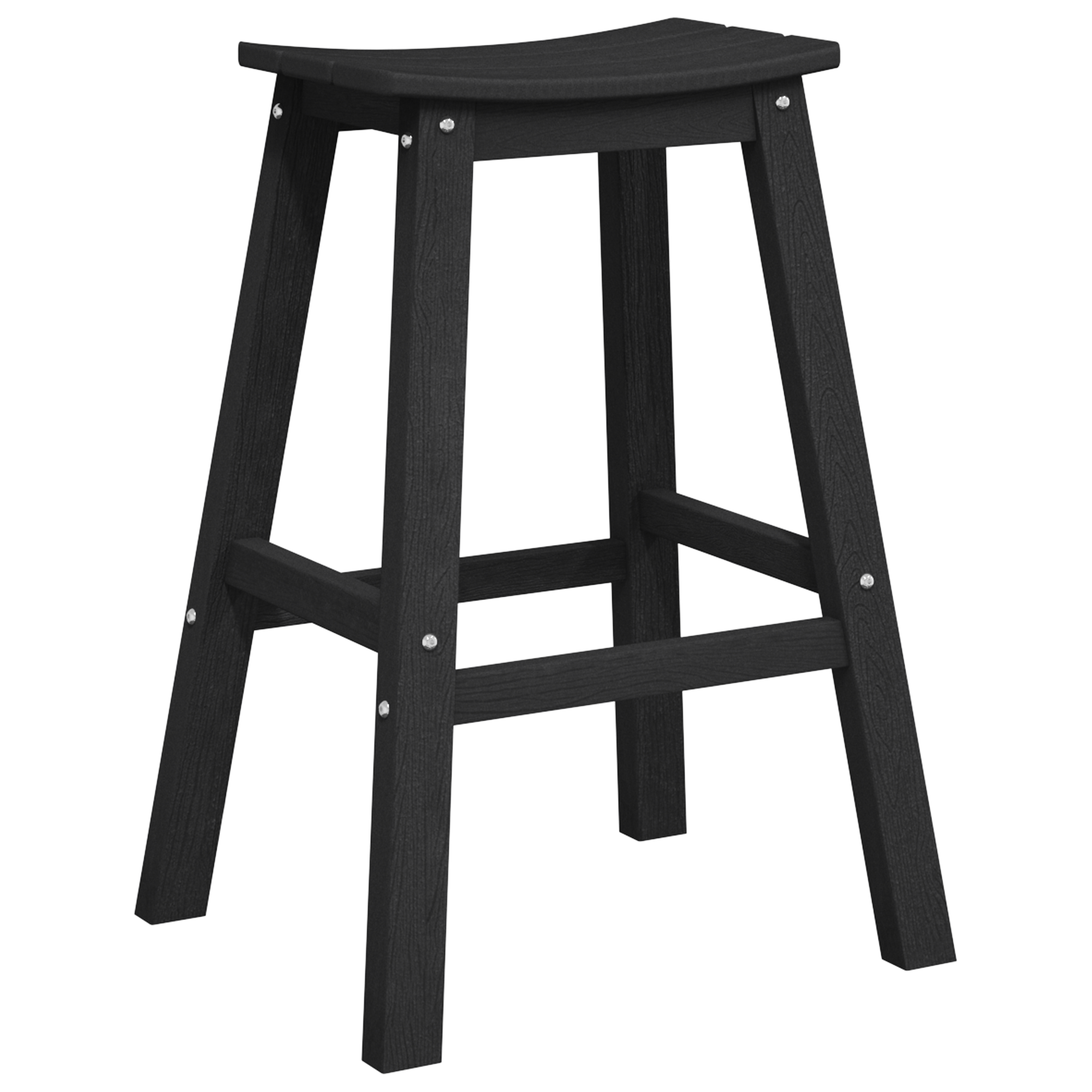 Bar Stools 6 pcs Black HDPE - Image 4
