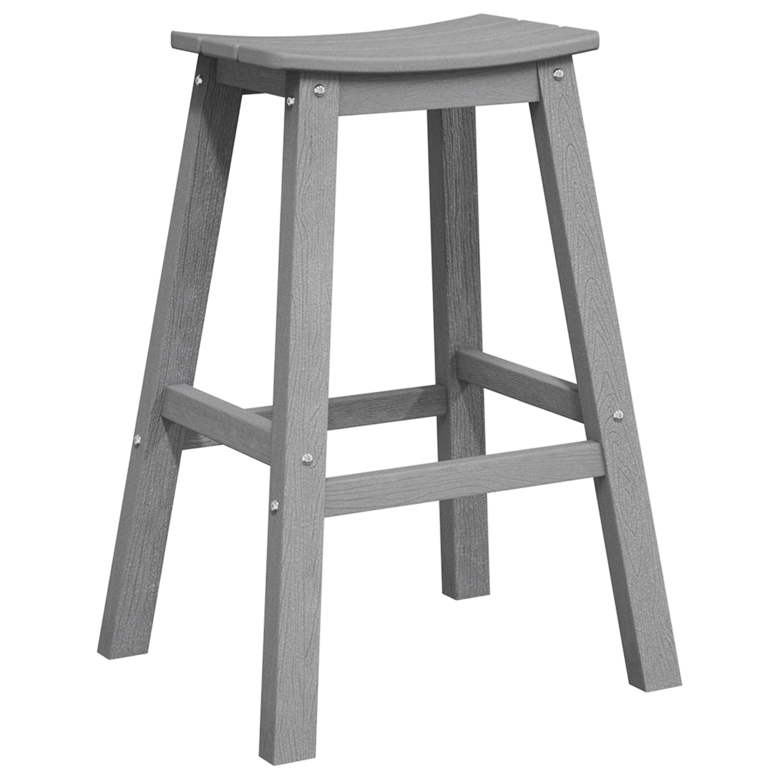 Bar Stools 6 pcs Light Grey HDPE - Image 4