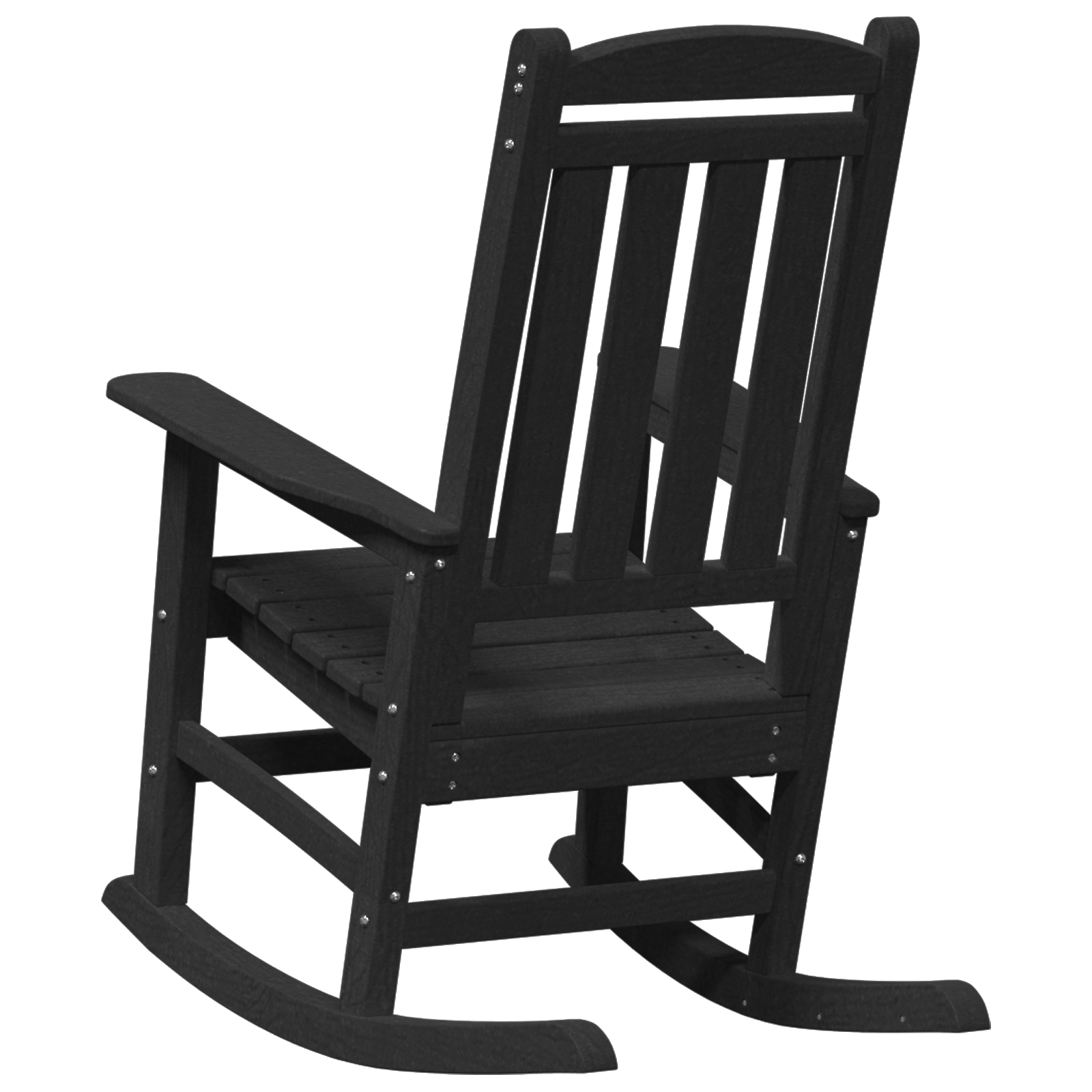 Garden Rocking Chairs 2 pcs Black 70x92x107.5 cm HDPE - Image 7