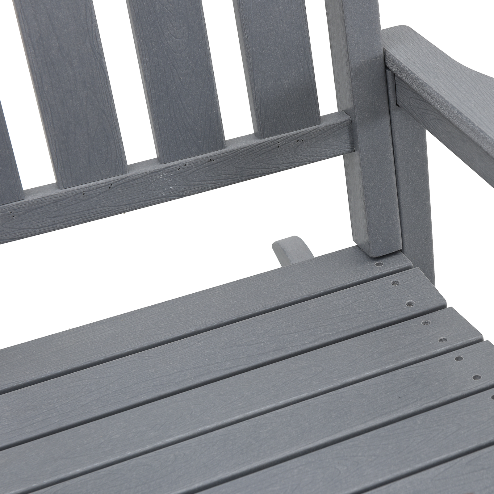 sodo sūpynės kėdės 2 vnt. šviesiai pilka 70x92x107.5 cm HDPE - Image 9