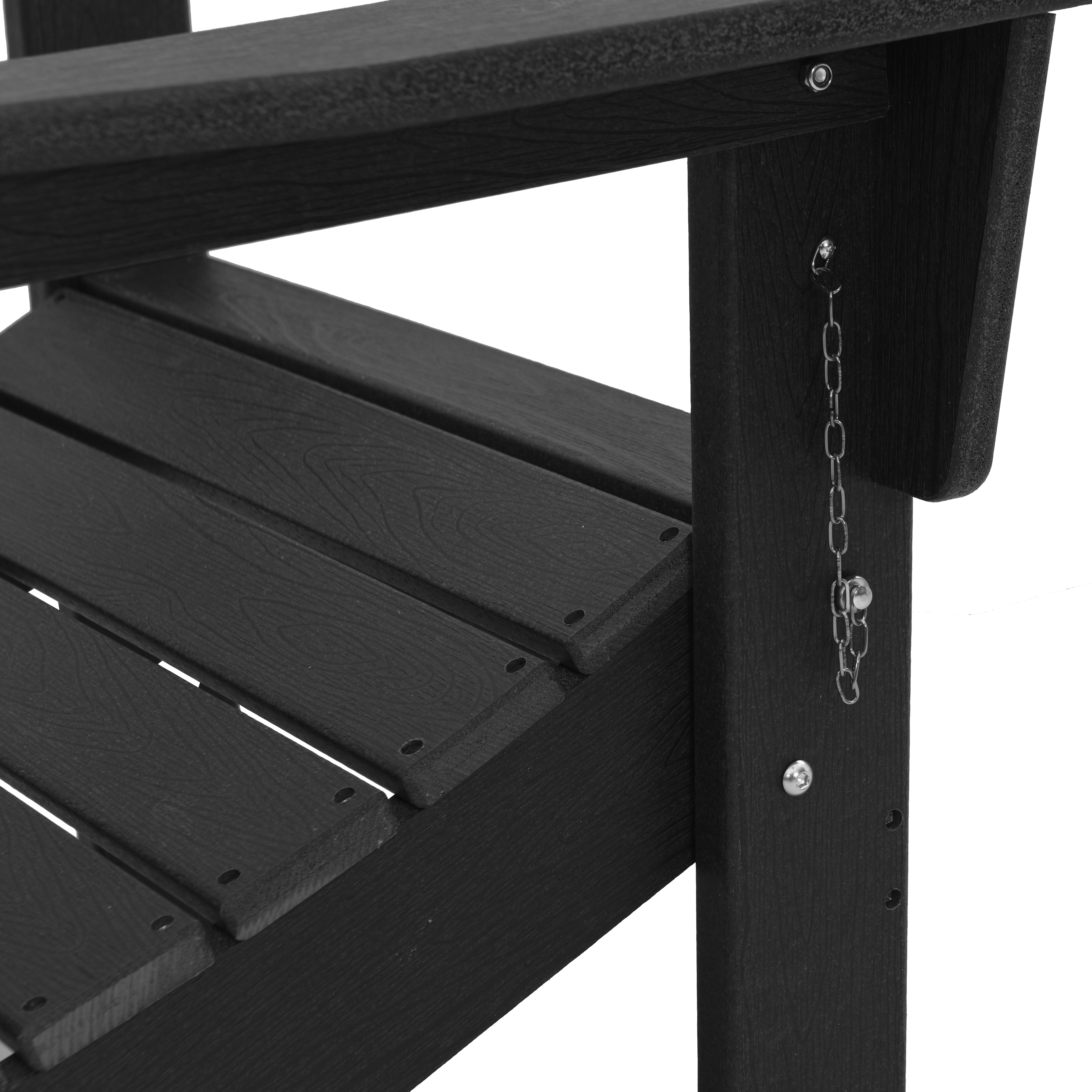 Foldable Adirondack Chairs 2 pcs Black 74.5x80.5x90 cm HDPE - Image 8