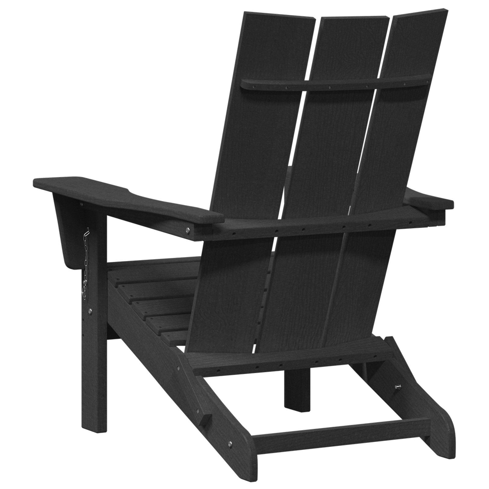 Foldable Adirondack Chairs 2 pcs Black 74.5x80.5x90 cm HDPE - Image 7