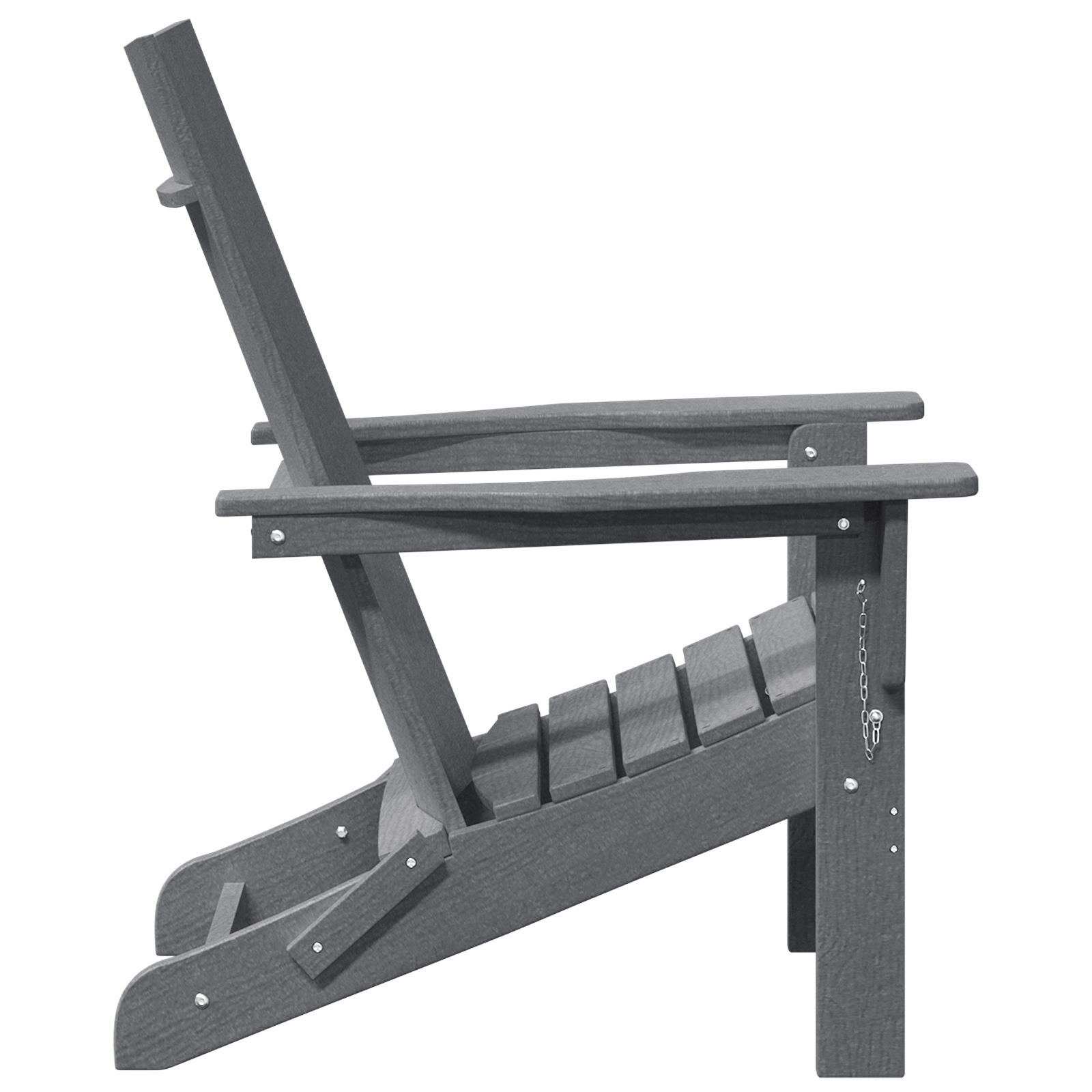 sulankstomos Adirondack kėdės 2 vnt Šviesiai pilka 74.5x80.5x90 cm HDPE - Image 6