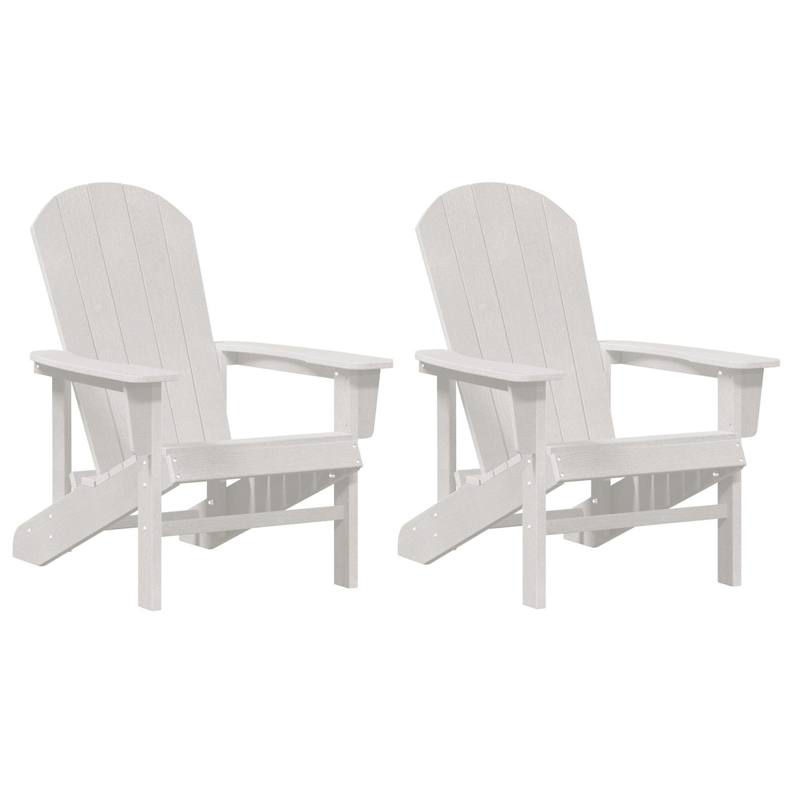 Adirondack Chairs 2 pcs White 74x82x90 cm HDPE - Image 2
