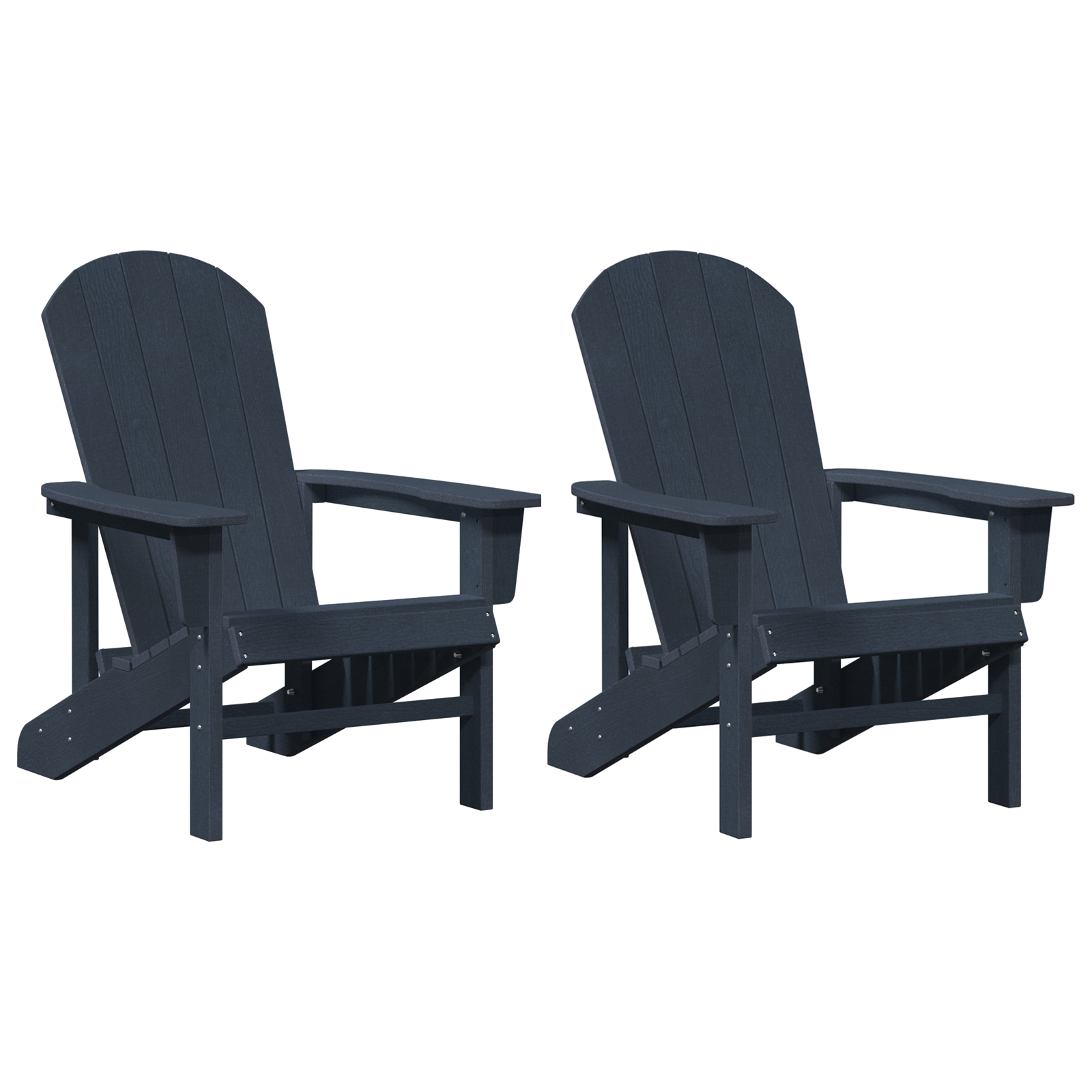 Adirondack Chairs 2 pcs Navy Blue 74x82x90 cm HDPE - Image 2