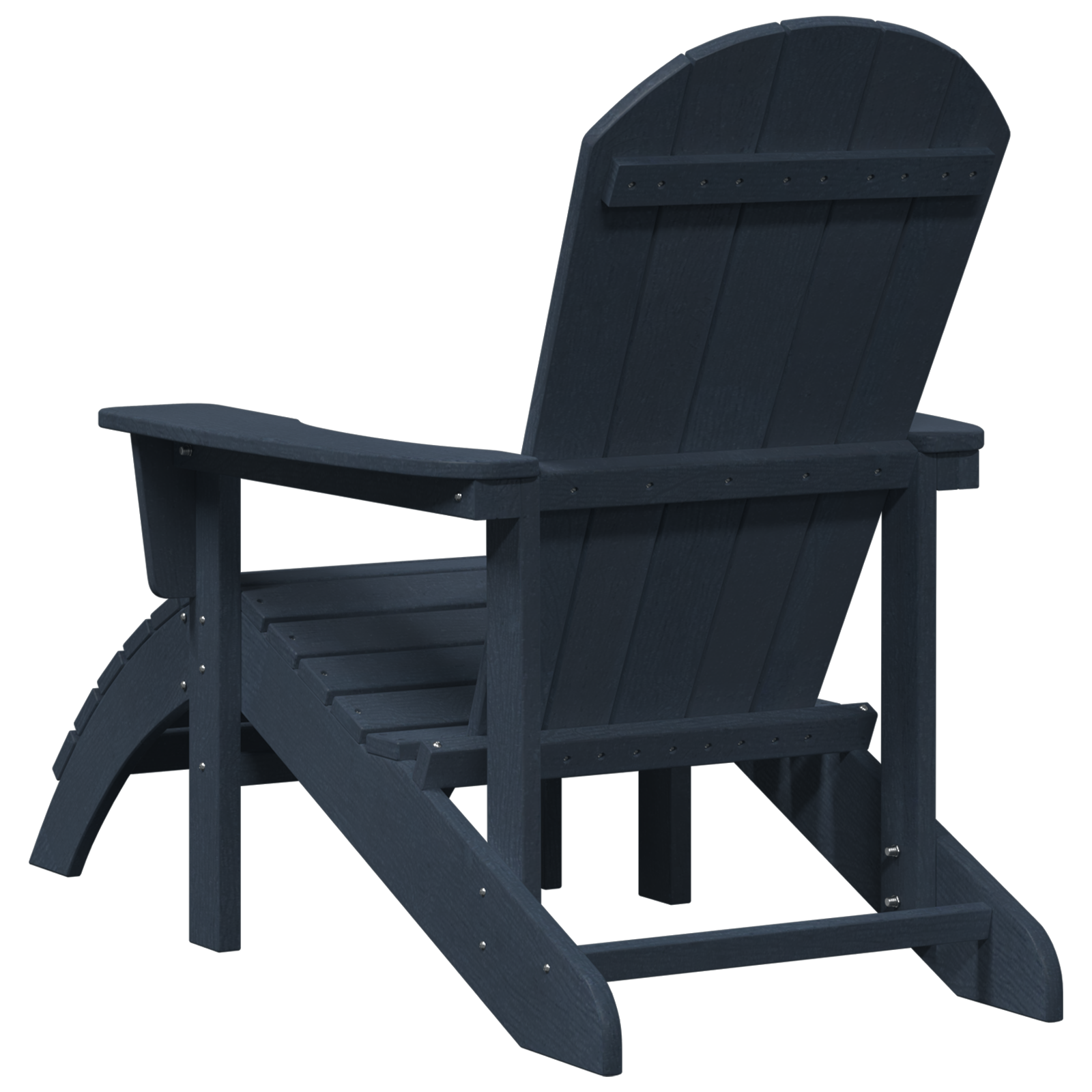 Adirondack Chairs with Footrests 2 pcs Navy Blue HDPE - Image 7
