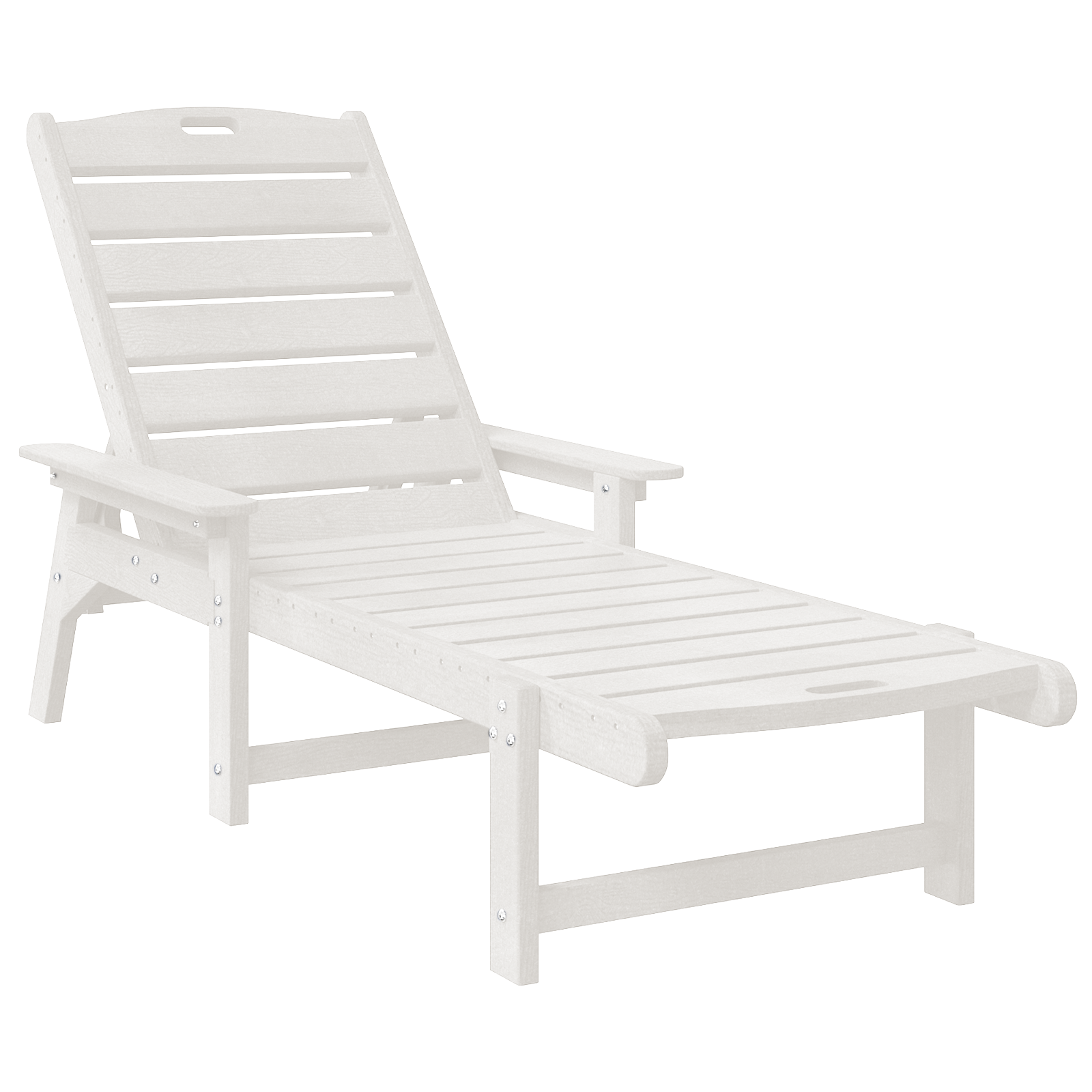 3 Piece Garden Lounge Set White HDPE - Image 5