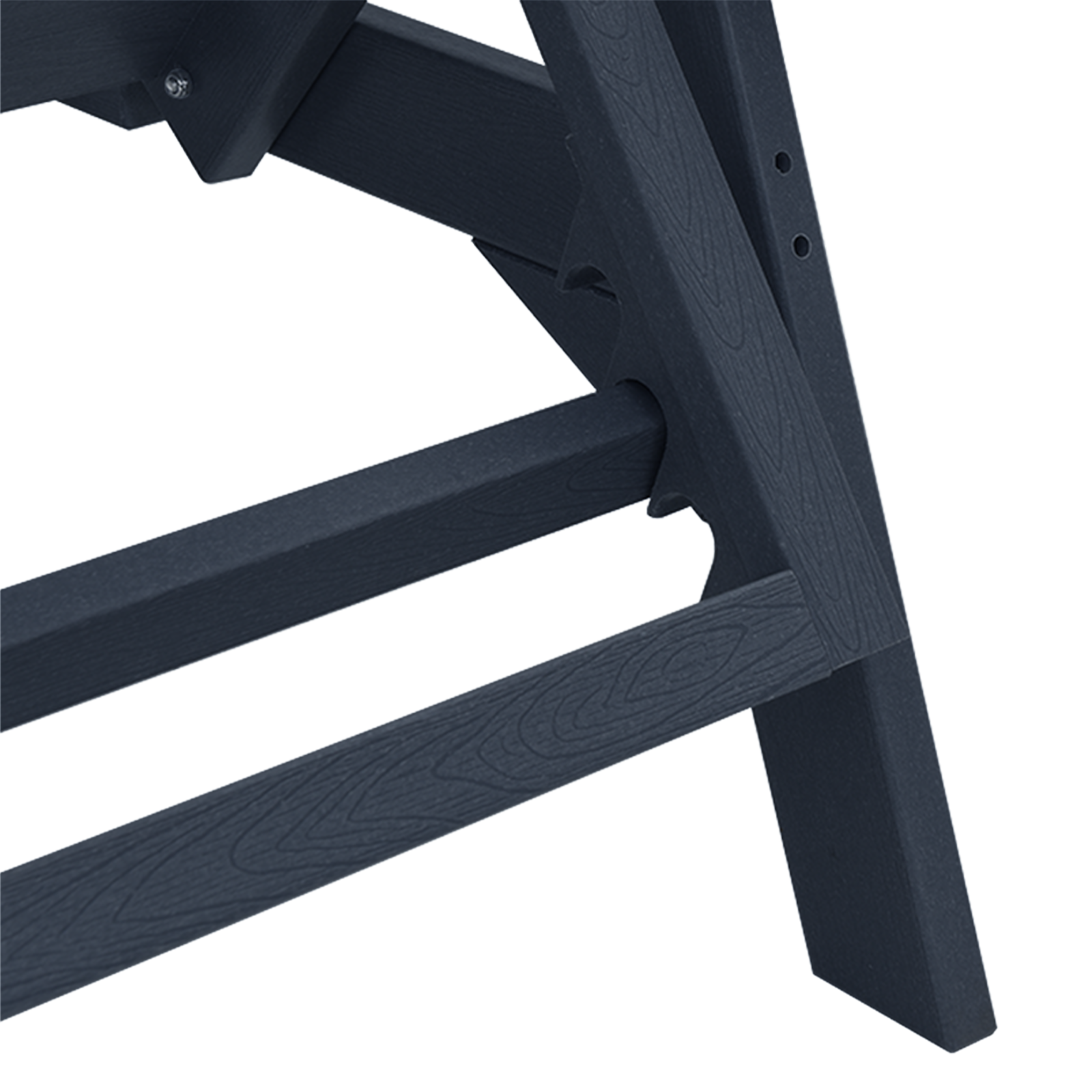 3 Piece Garden Lounge Set Navy Blue HDPE - Image 8