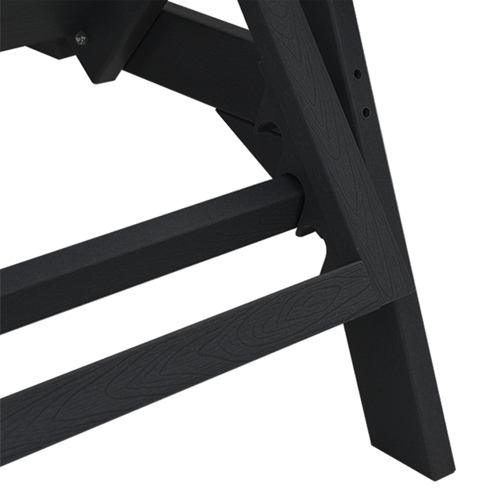 3 Piece Garden Lounge Set - Black HDPE - Image 7