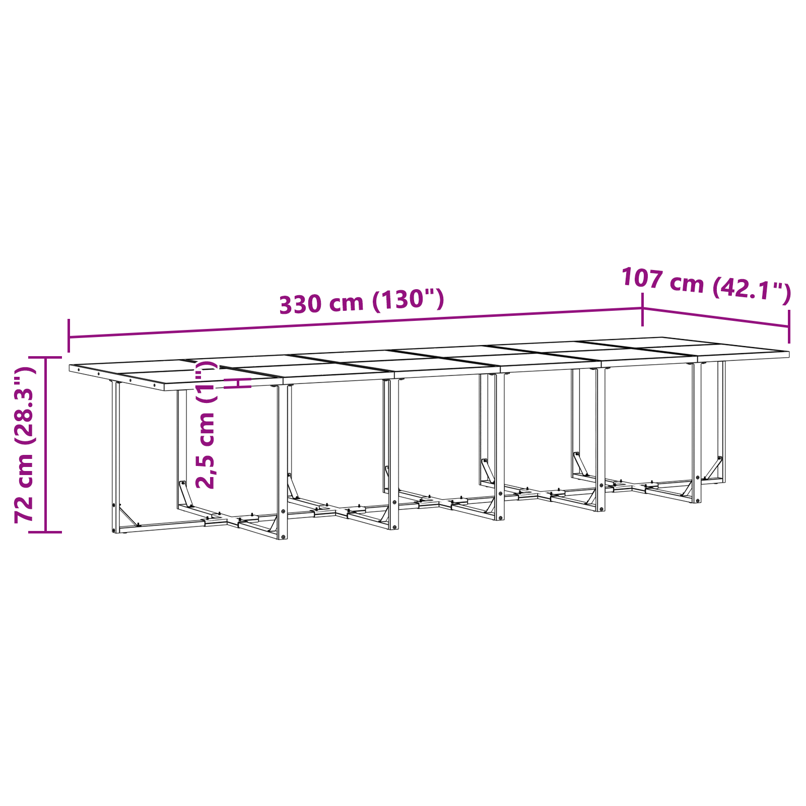 18 Piece Garden Dining Set with Cushions Steel and Textilene - Image 9