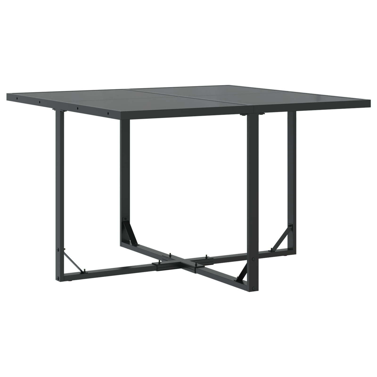 10 Piece Garden Dining Set with Cushions Steel and Textilene - Image 4