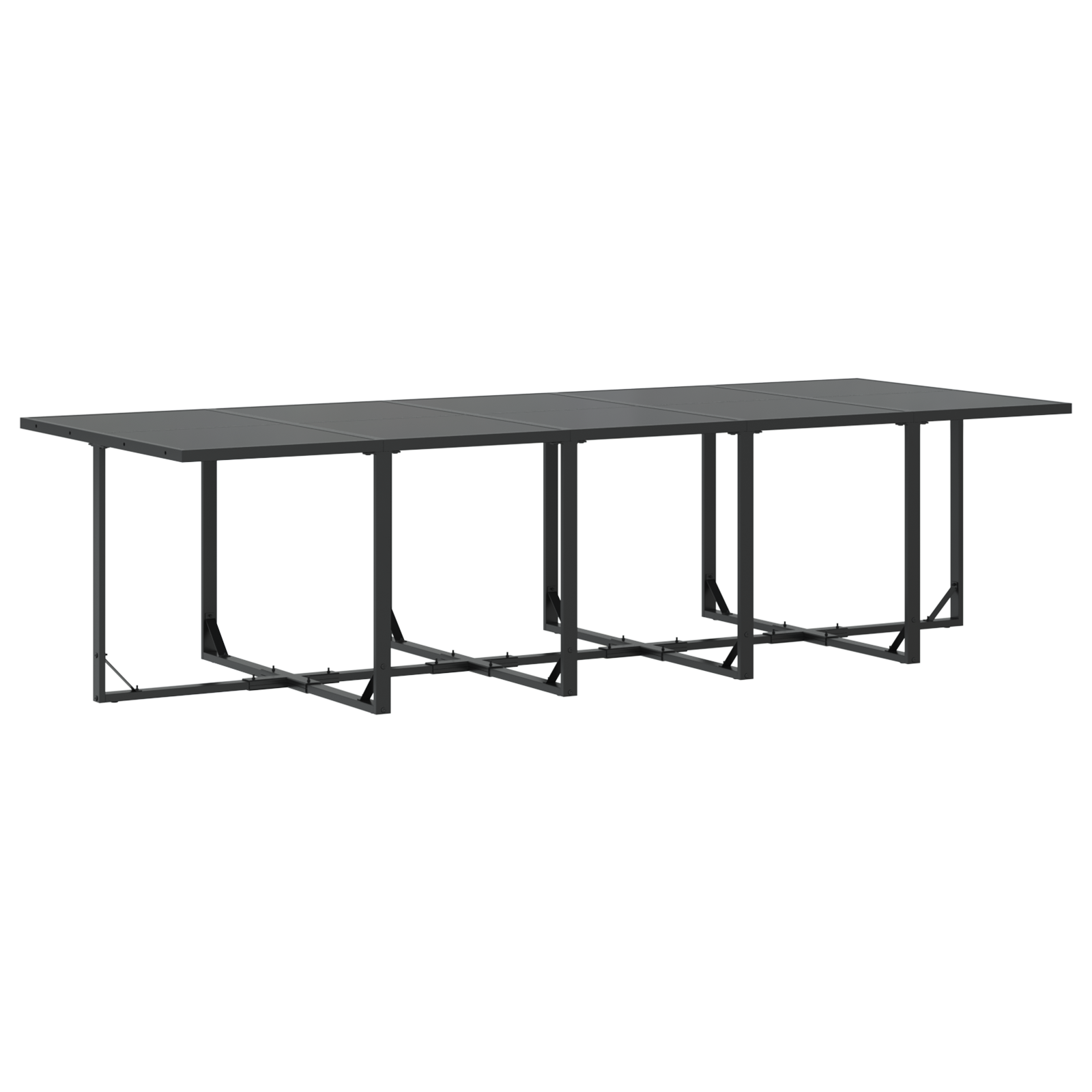 15 Piece Garden Dining Set with Cushions Steel and Poly Rattan - Image 4