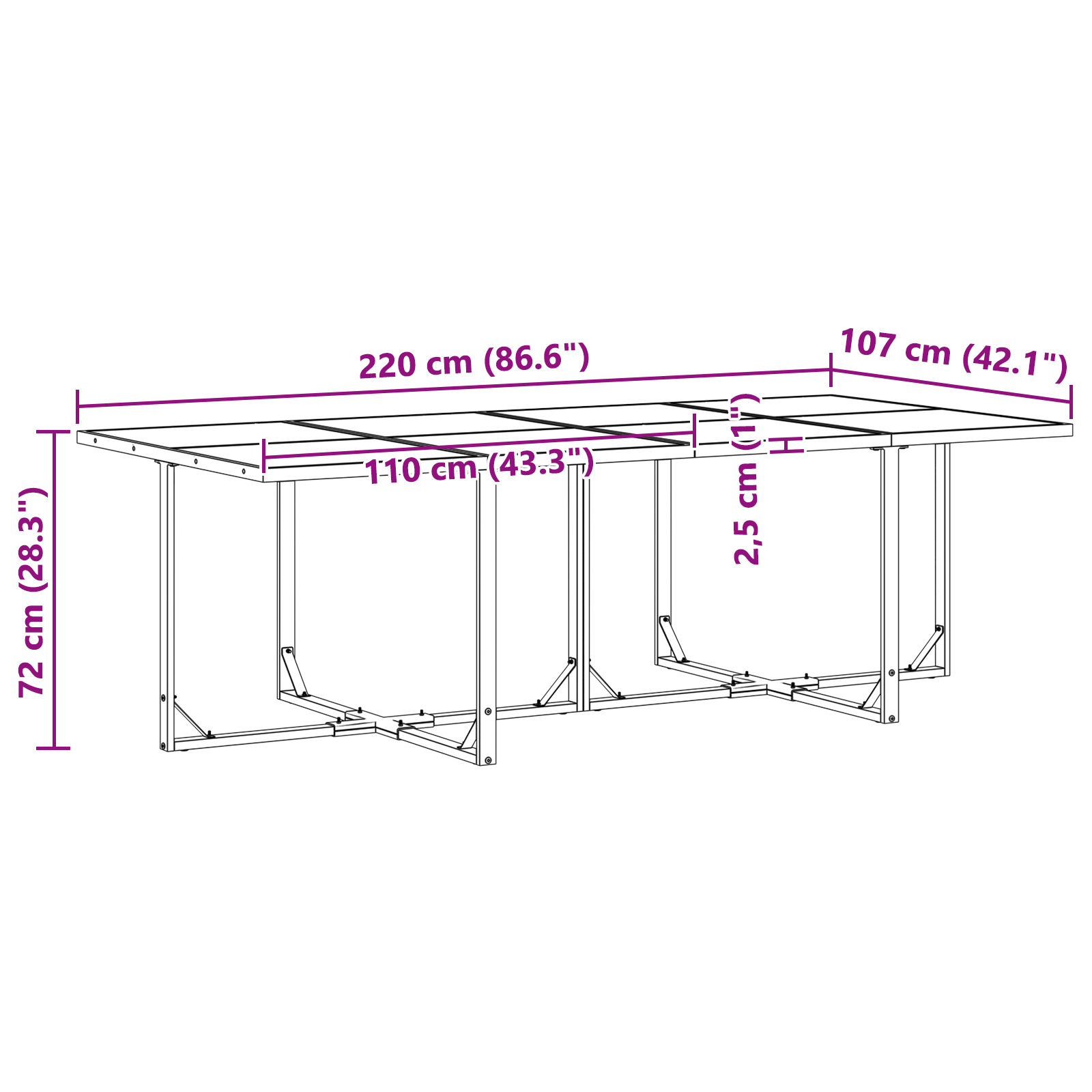 10 Piece Garden Dining Set with Cushions Steel and Poly Rattan - Image 9