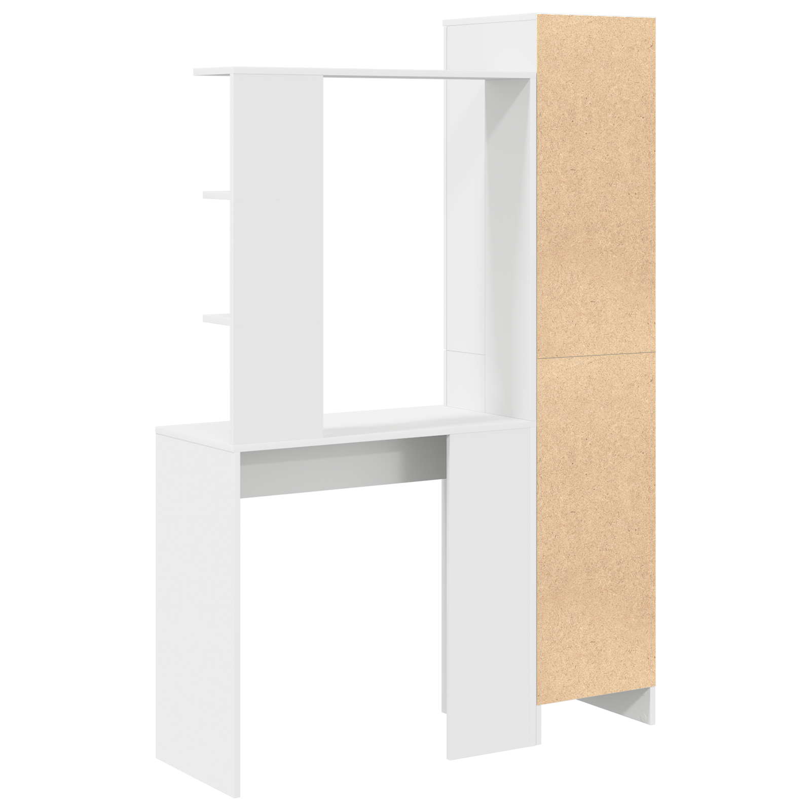 Desk with Storage White Engineered Wood - Image 11