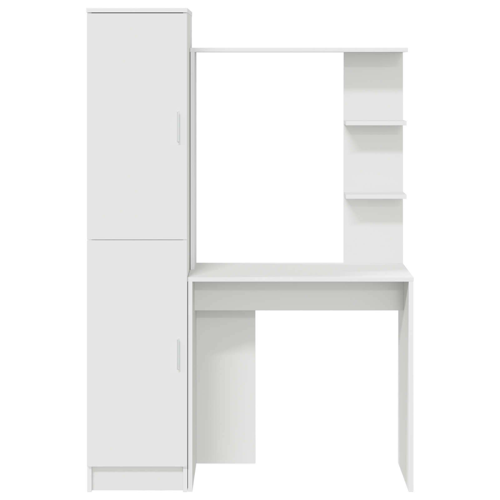 Desk with Storage White Engineered Wood - Image 10